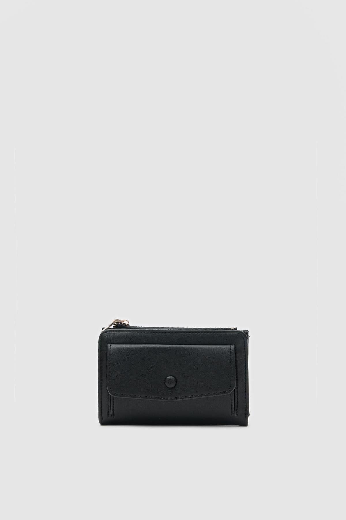 Shule Bags Pine Siyah Kadın Cüzdan