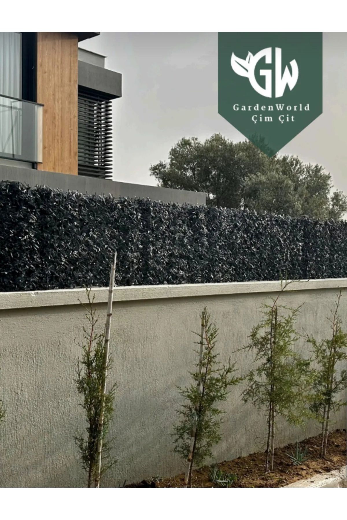 Hat Tel Çit Antrasit 100 cm x 4 metre uzunluk çim çit bahçe citi
