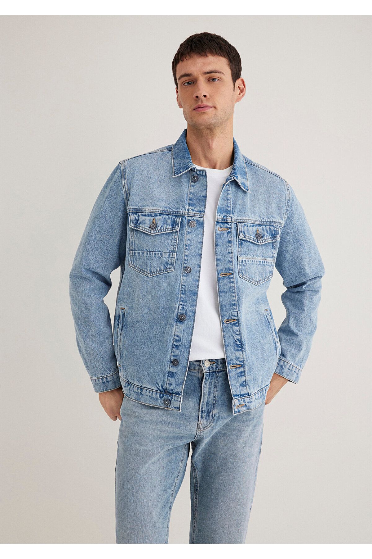 Mavi-Loran Premium Blue Light Blue Jean Jacket 0110003 -89305 2