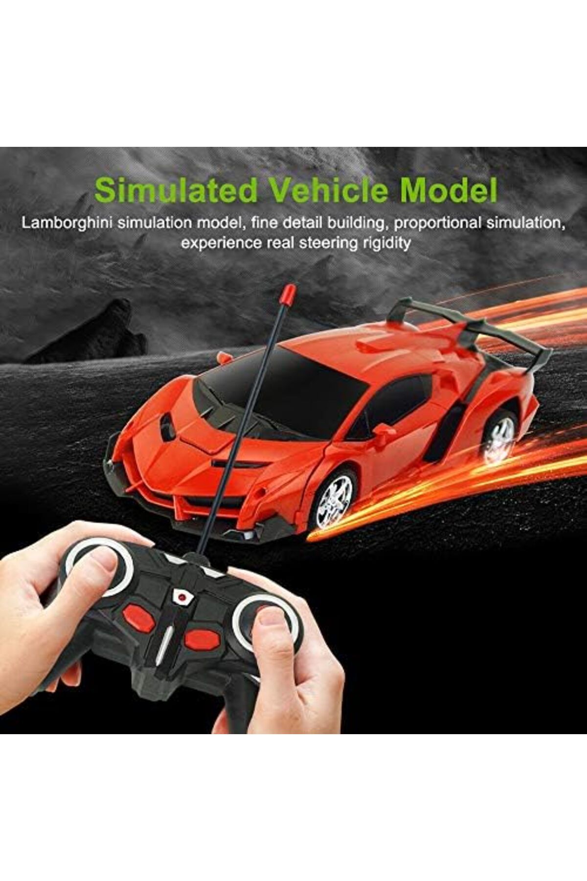 rexa-RC Cars Robot for Kids Transform Robot Remote Control Car Toy, One-Button Deformation Car Model Toy 5