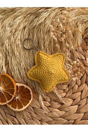 BetSel Hediyelik Örgü yıldız anahtarlık / çanta süsü