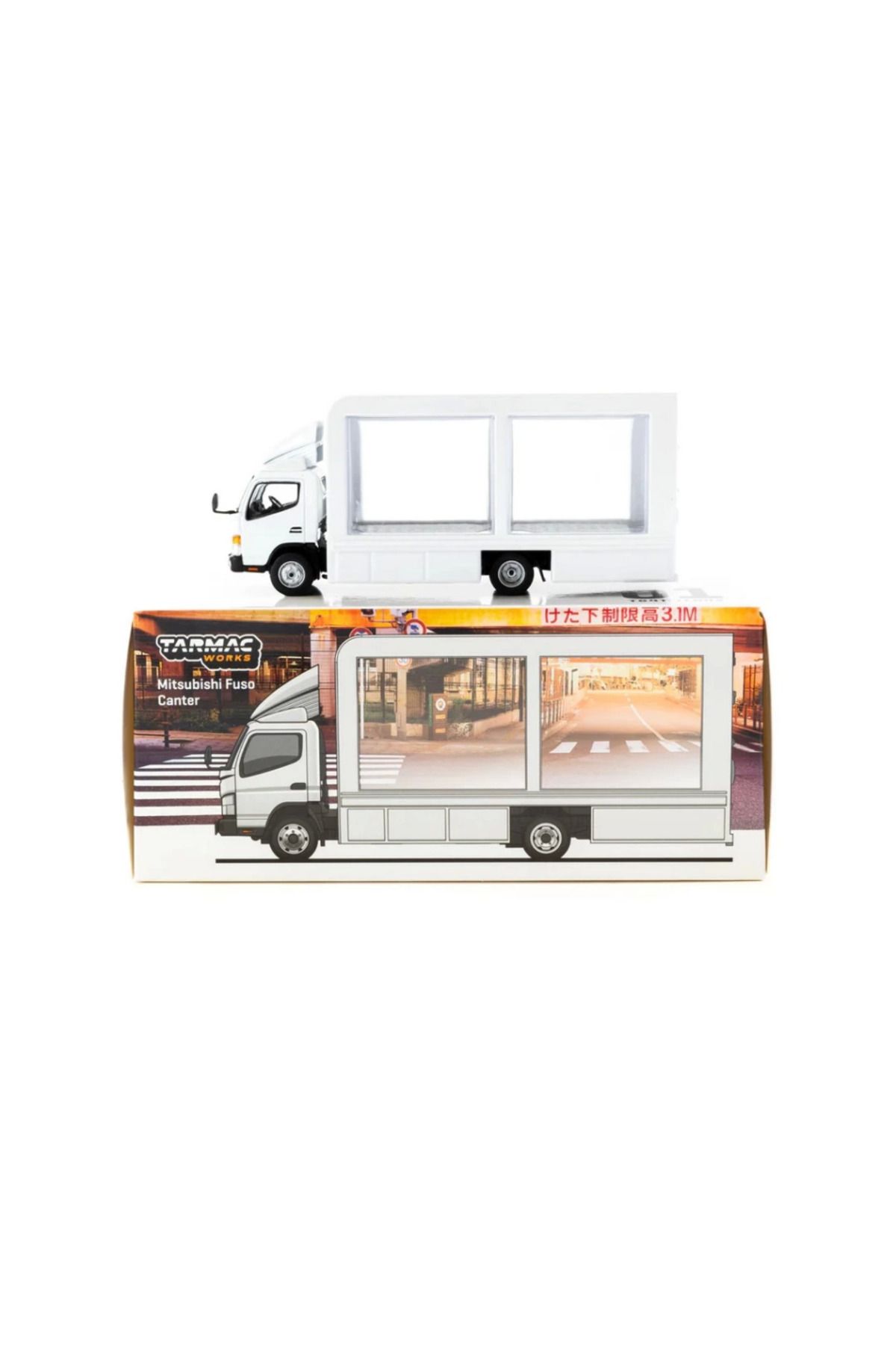 NessiWorld Tarmac Works 1/64 Fuso Canter Mobile Display Truck