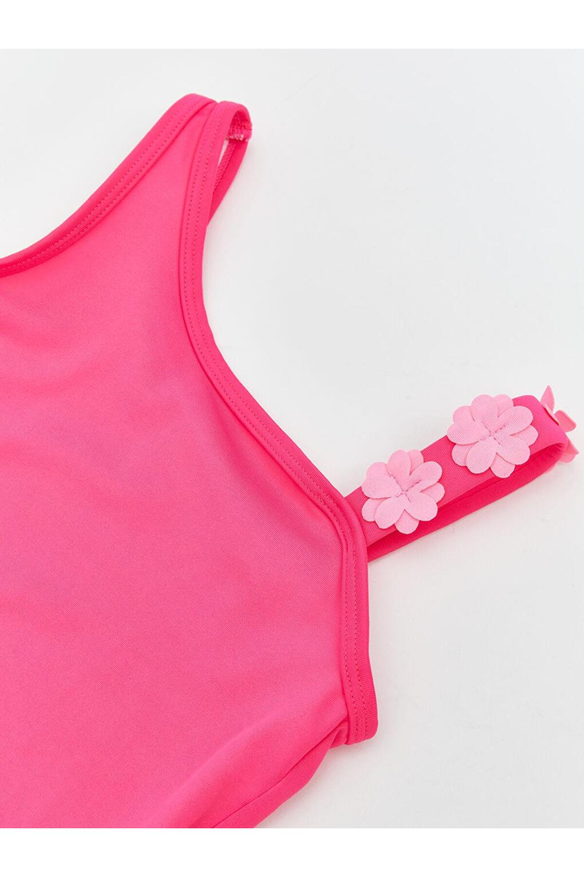 LC Waikiki LCW Kids Kayık Yaka Çiçekli Kız Çocuk Mayo (S5) fotoğrafı 3 (önizleme)