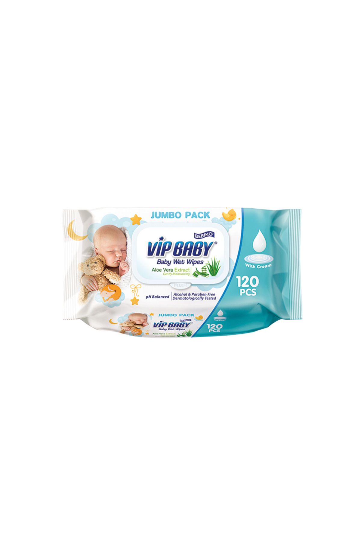 Vip Baby Bebiko Jumbo Pack Kremli Islak Mendil 120 Adet x 6
