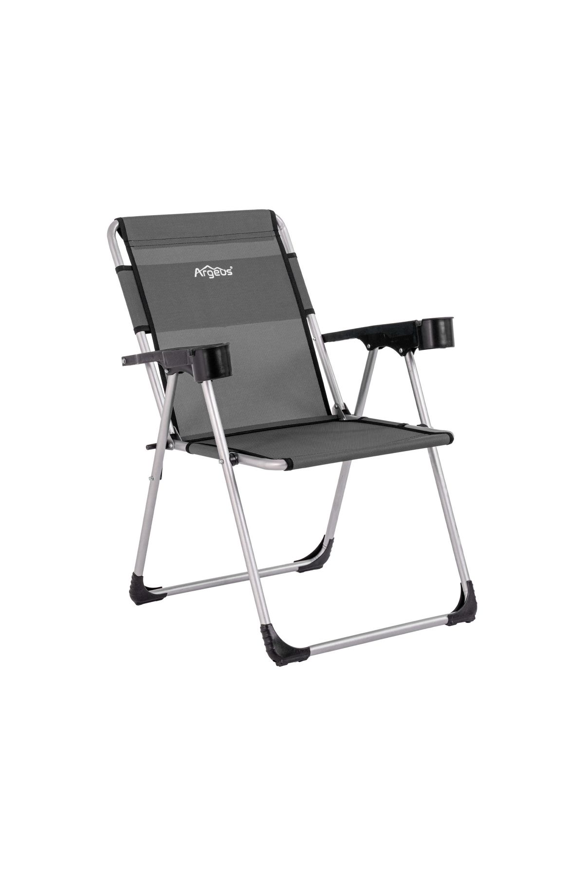 ARGEUS Katlanabilir Piknik ve Kamp Sandalyesi - Bardaklıklı - Rock - 140KG Taşıma - Çelik Profil