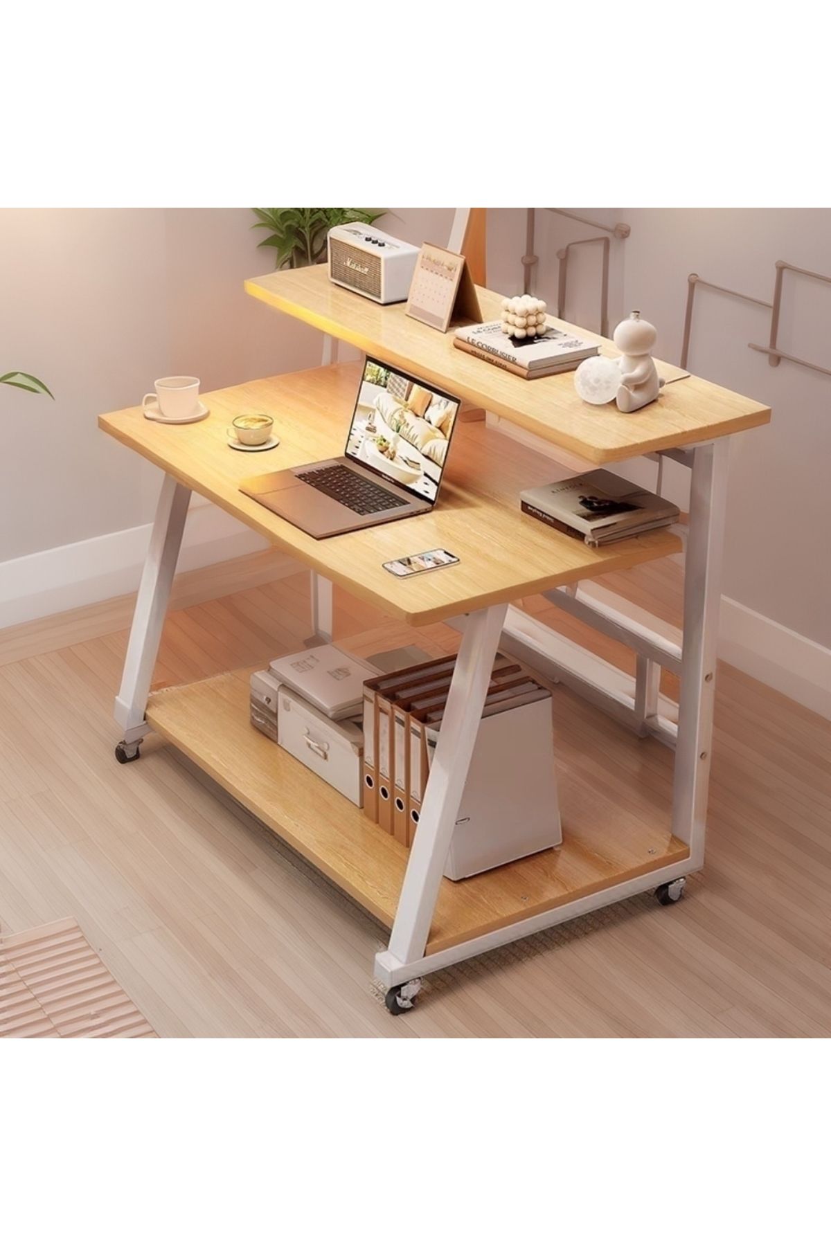anka design Ezgi Tekerlekli Çalışma Masası Atlantik