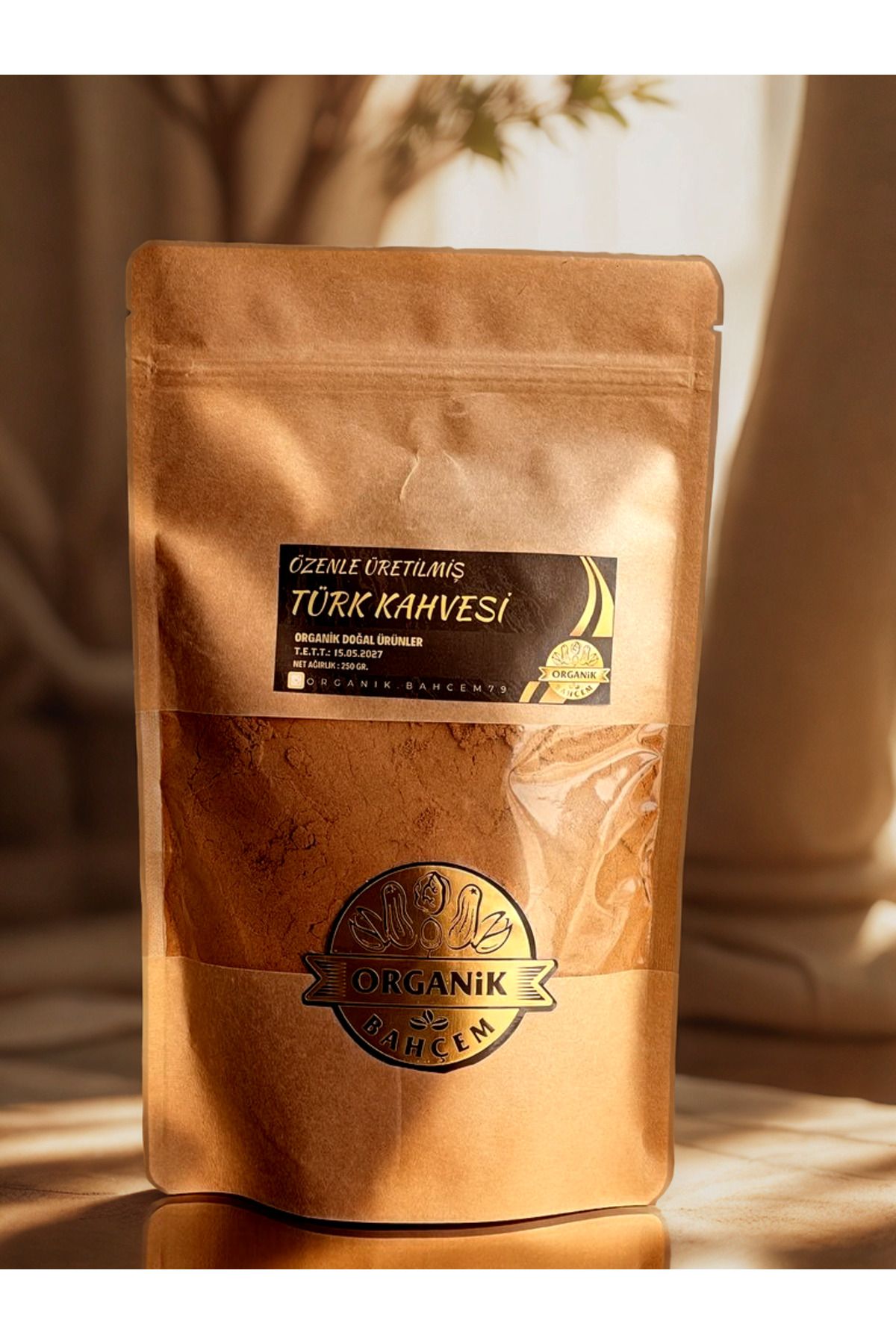 ORGANİK BAHÇEM79 TÜRK KAHVESİ AÇIK KAVURMA GÜNLÜK ÇEKİM 250 GR
