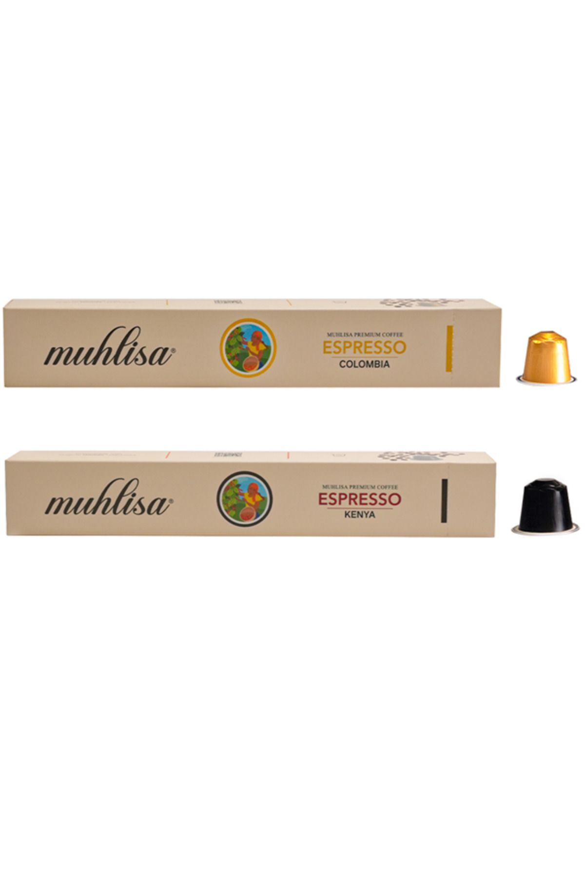 Omnex Muhlisa Espresso Kapsül Kahve 2 Kutu Kenya, Colombia (20 KAPSÜL) %100 Arabica