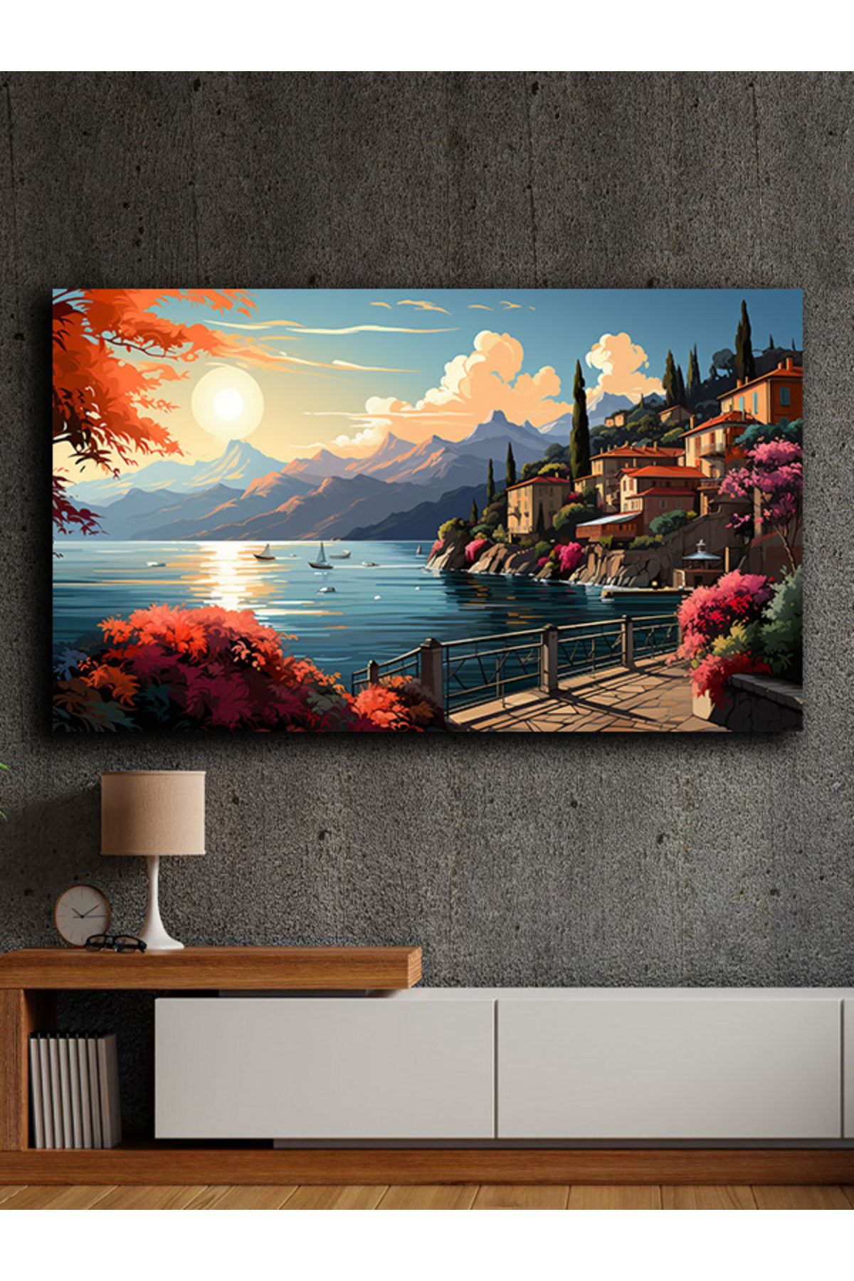 PRİME Concept Soyut yağlı boya görünümlü kanvas tablo 80x120 cm