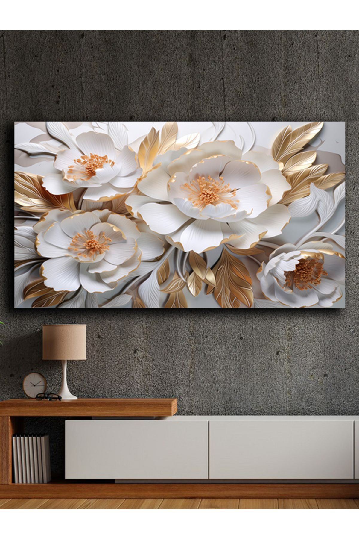PRİME Concept Soyut yağlı boya görünümlü kanvas tablo 80x120 cm