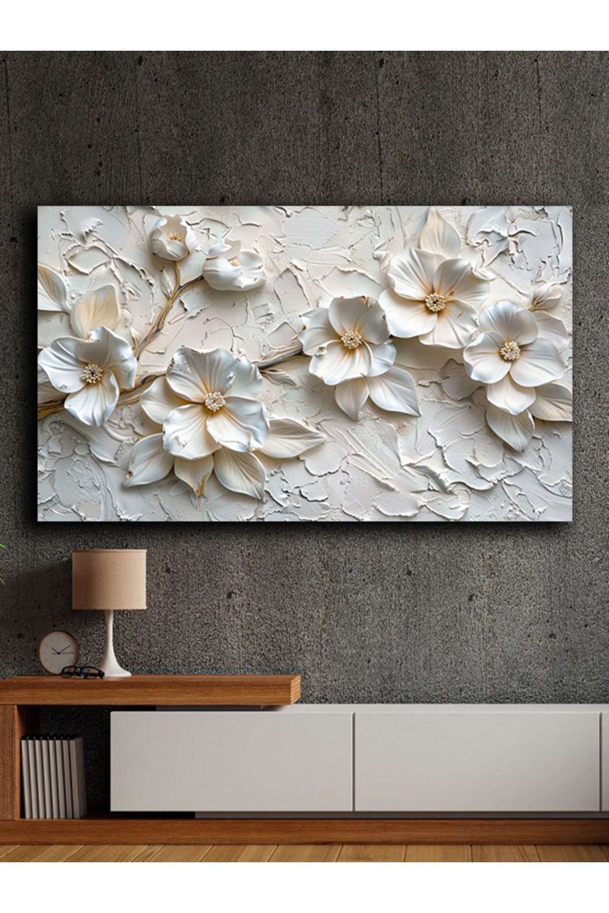 PRİME Concept Soyut yağlı boya görünümlü kanvas tablo 80x120 cm