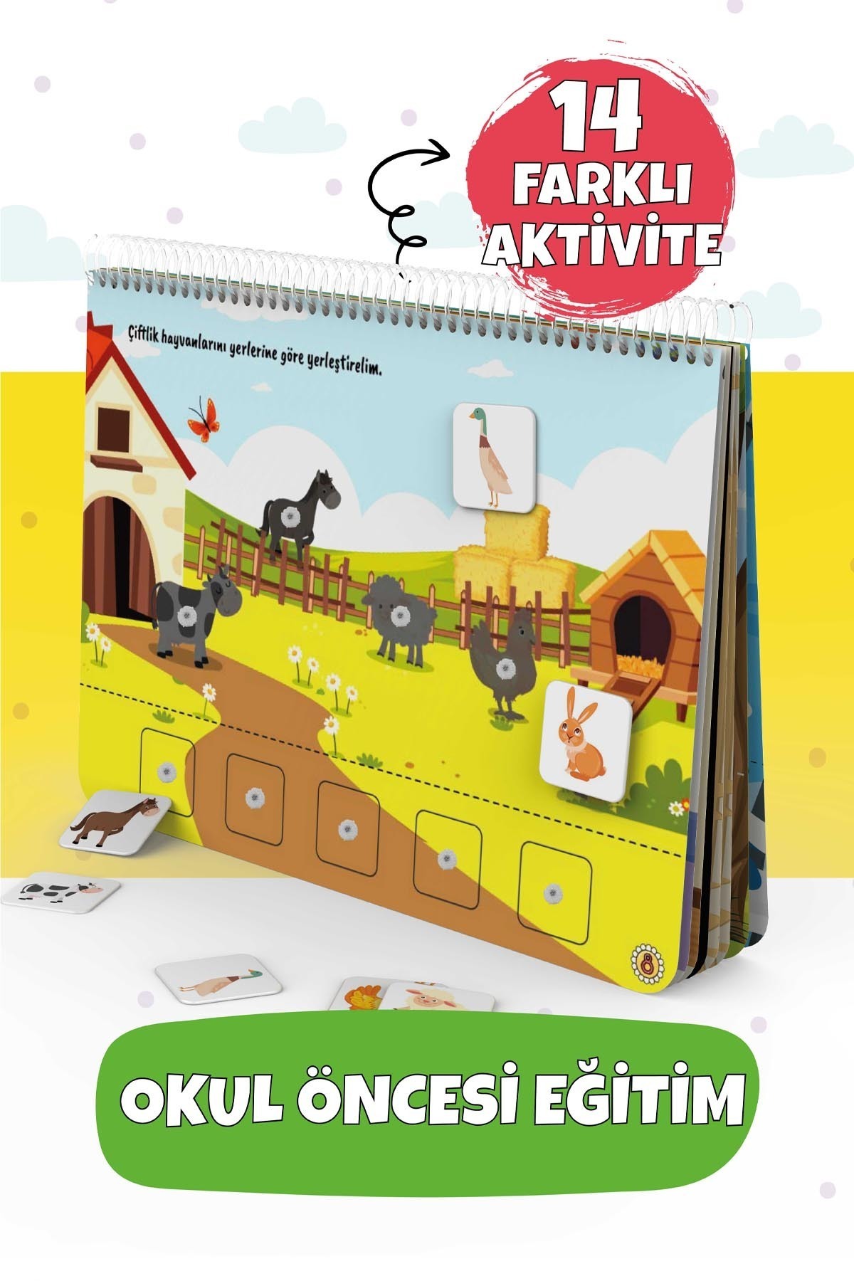 Bunbaza Çocuğumun Cırt Cırtlı Tak - Çıkar Aktivite Kitabı 15-24 Ay, Okul Öncesi Eğitim, 80 Adet Cırt fotoğrafı 2 (önizleme)