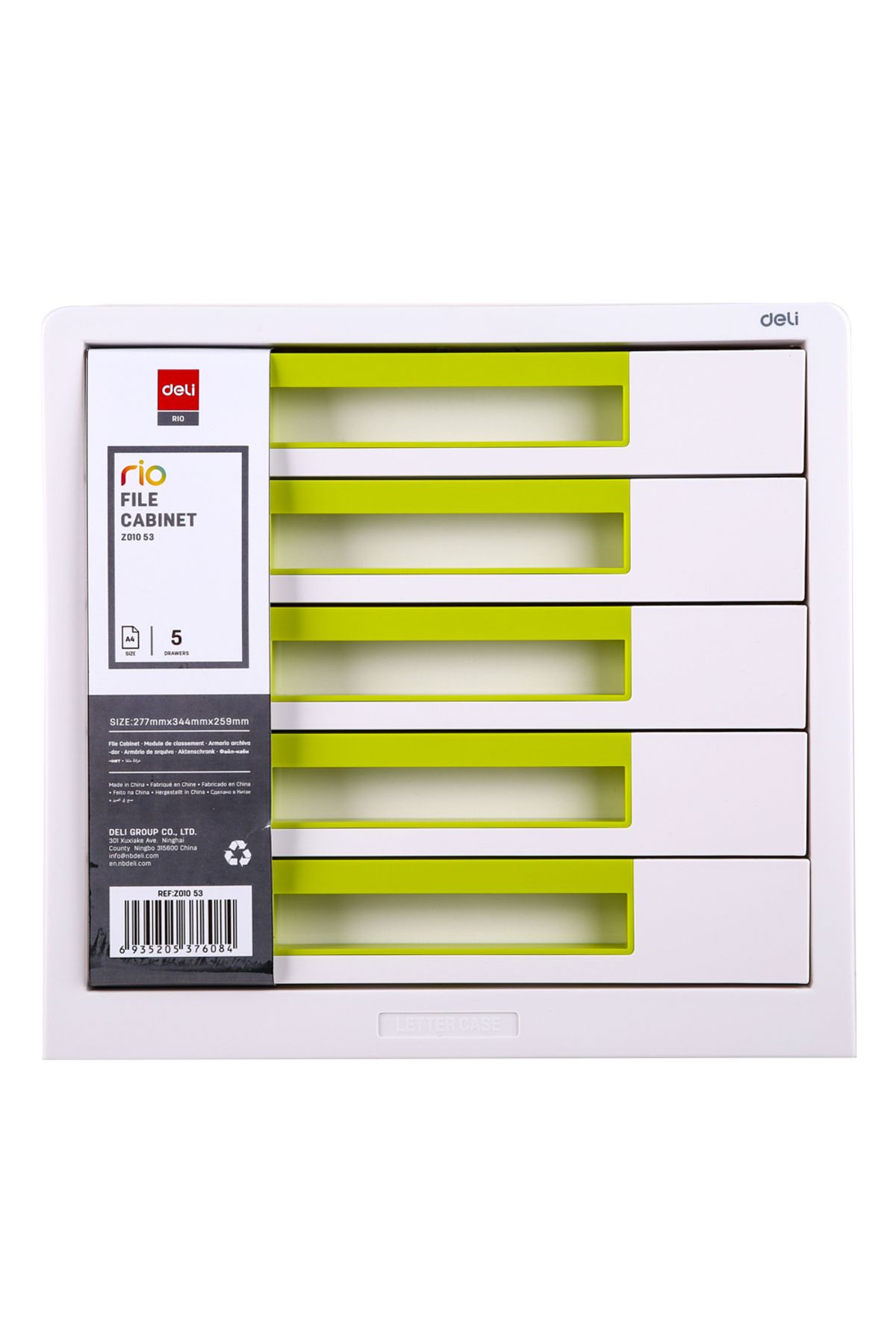 Deli Dulap Cu 5 Sertare, Alb/verde, Deli - One Size