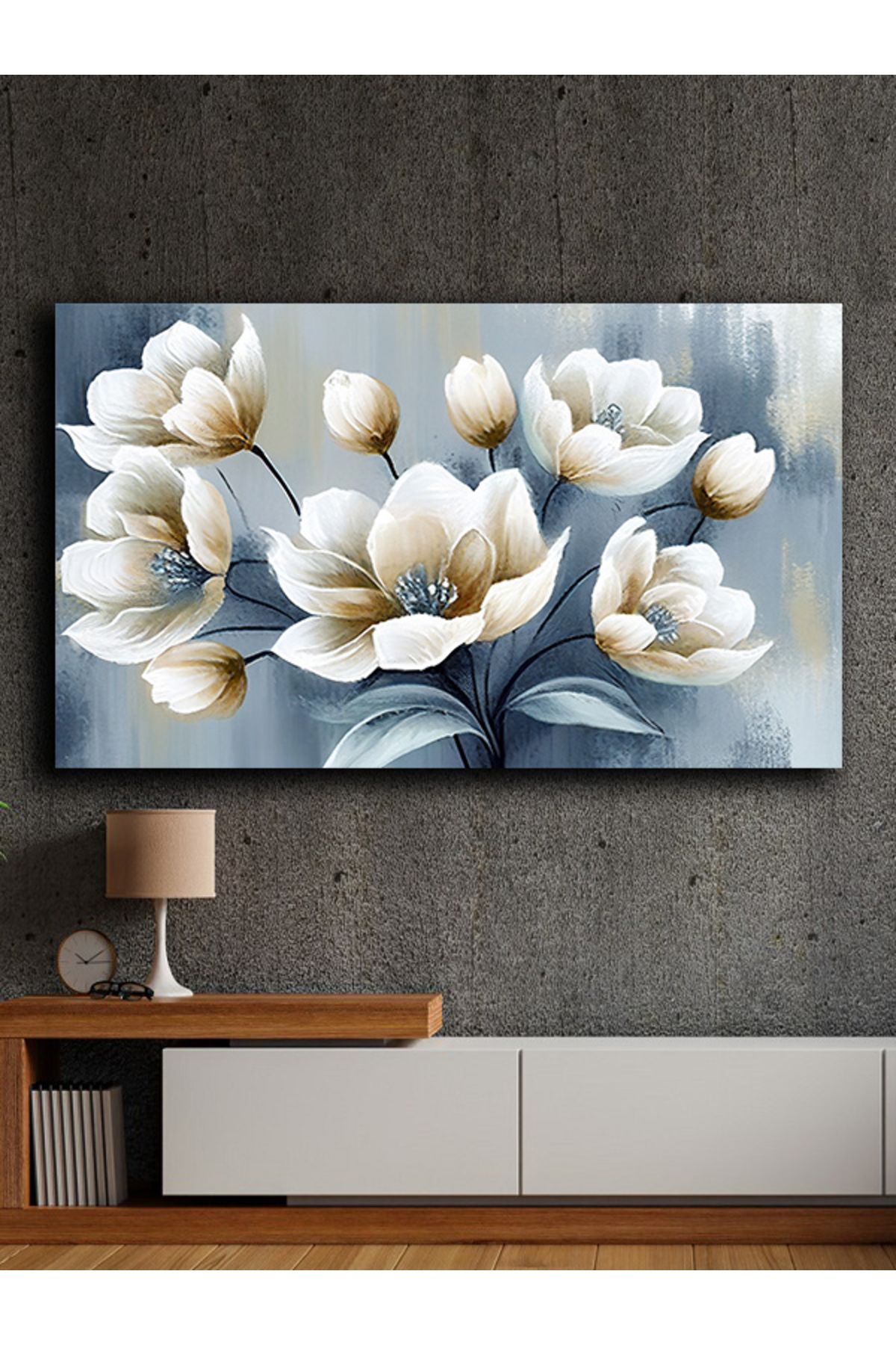 PRİME Concept Soyut yağlı boya görünümlü kanvas tablo 80x120 cm