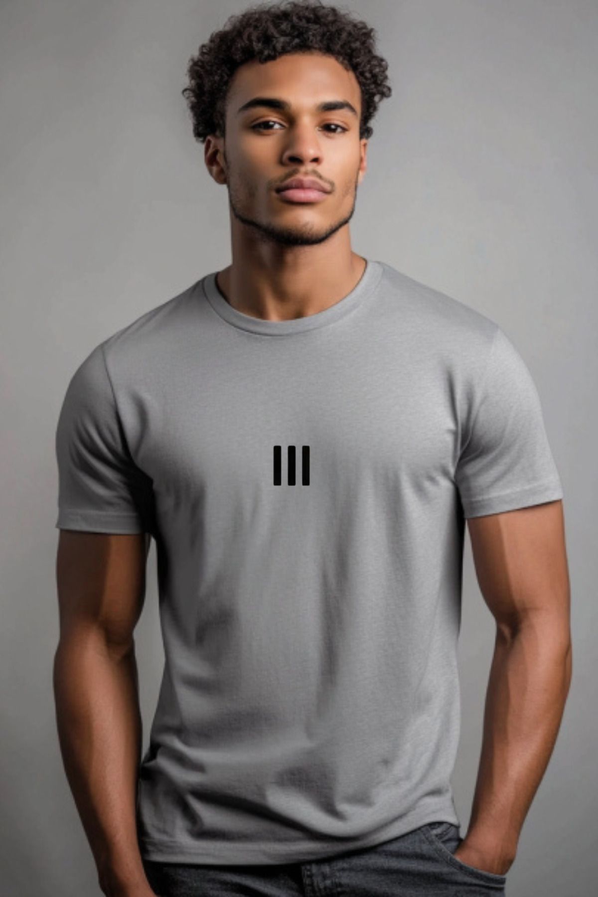DESCARTES 3 Çizgi Baskılı Oversize T-shirt