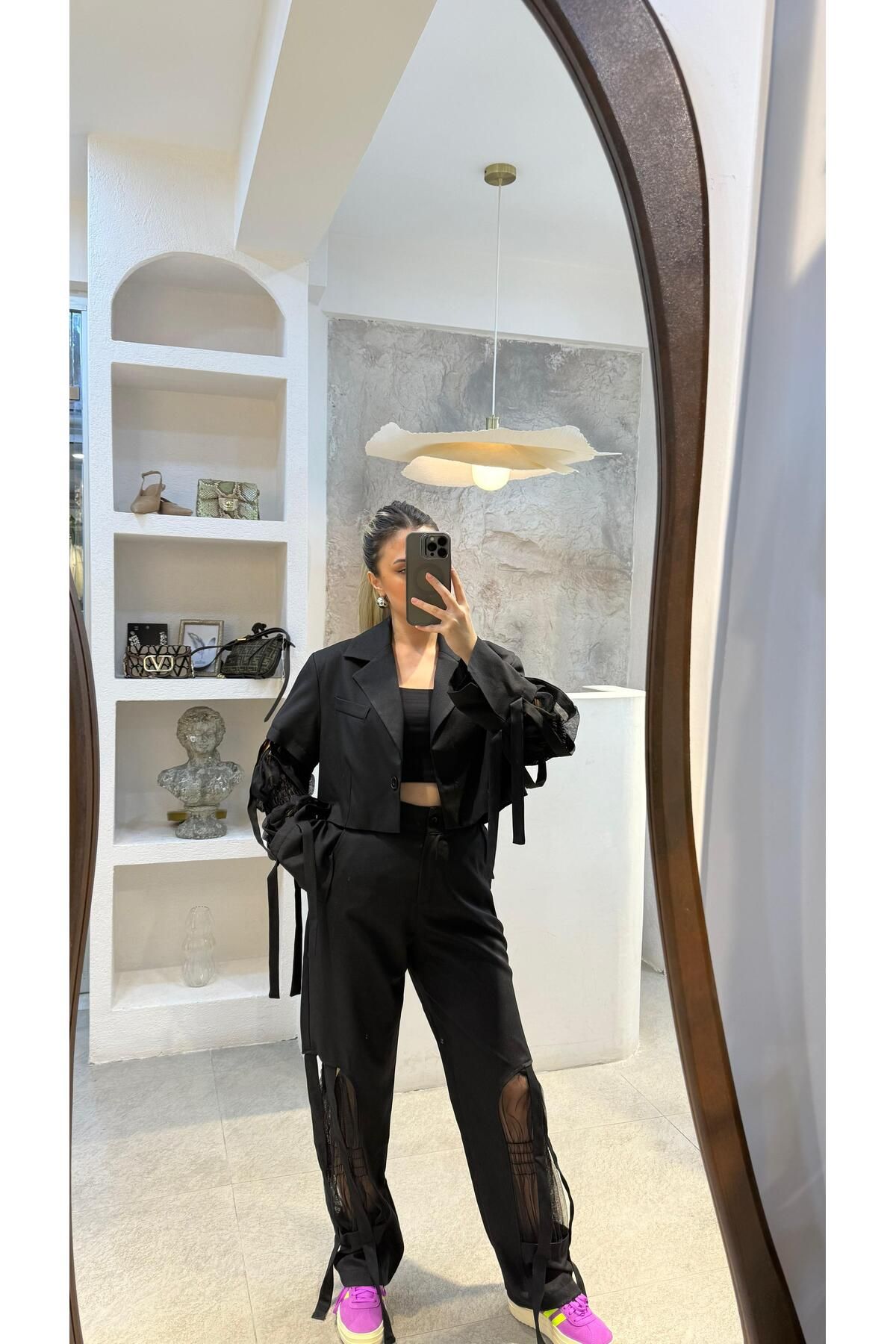 SEVİNÇ GÜNGÖR TASARIM PANTALON SİYAH