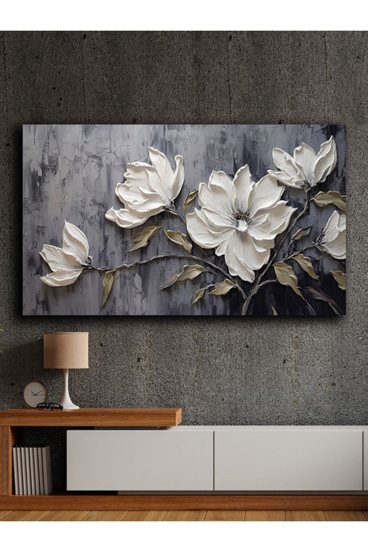 PRİME Concept Soyut yağlı boya görünümlü kanvas tablo 80x120 cm