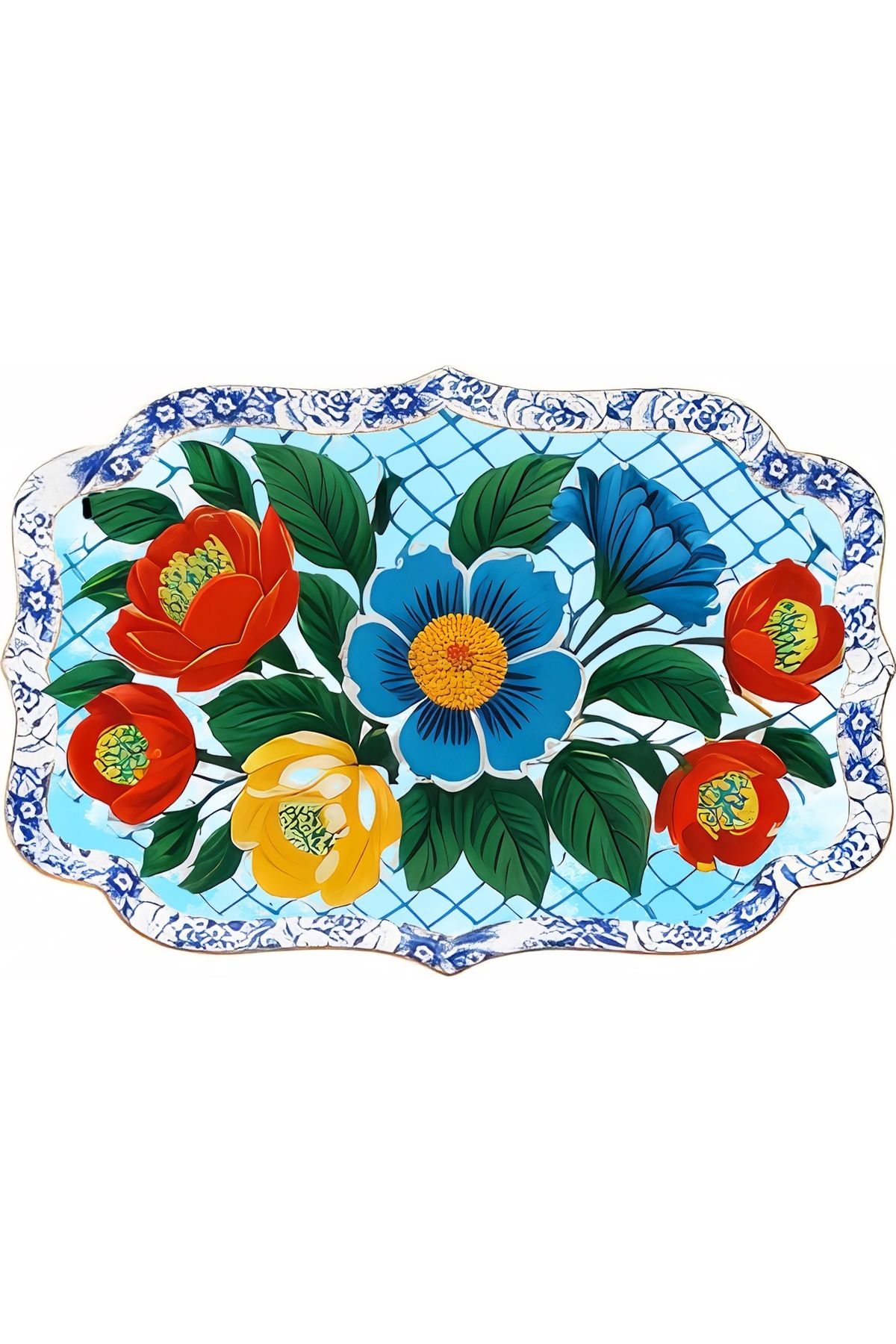 Rugs Modern Halı Leyla Koleksiyonu Çok Renkli Çiçekler Desenli Dokuma Taban Dekoratif Halı leyla55