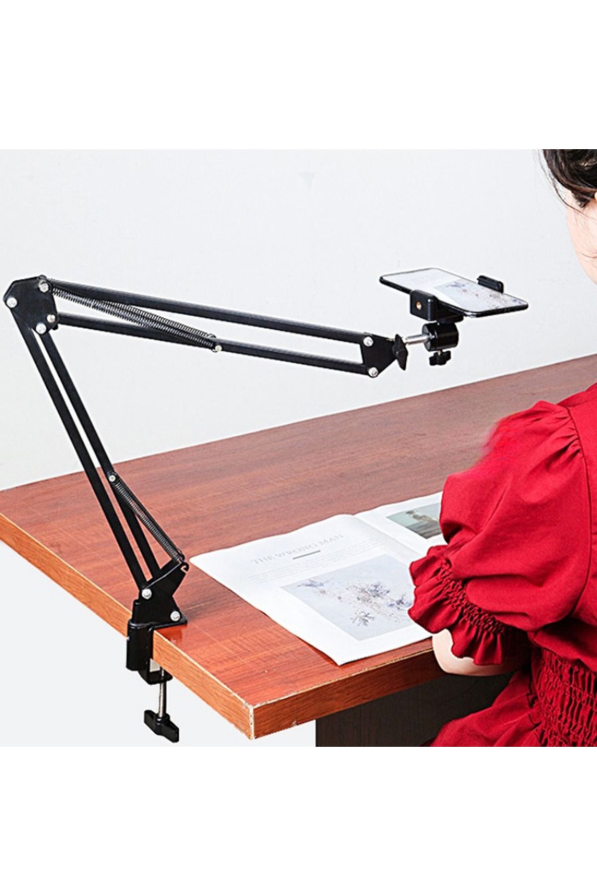MultiZone 360° Ayarlanabilir Teleskopik Metal Masaüstü Telefon Tablet Tutucu Stand Yayıncı Dostu