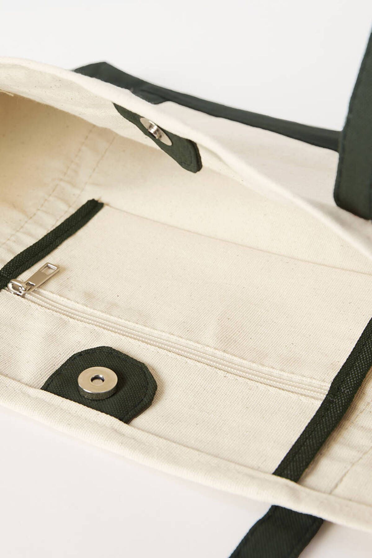 BE BLUE-Natualized Forest Green Canvas Bag 4