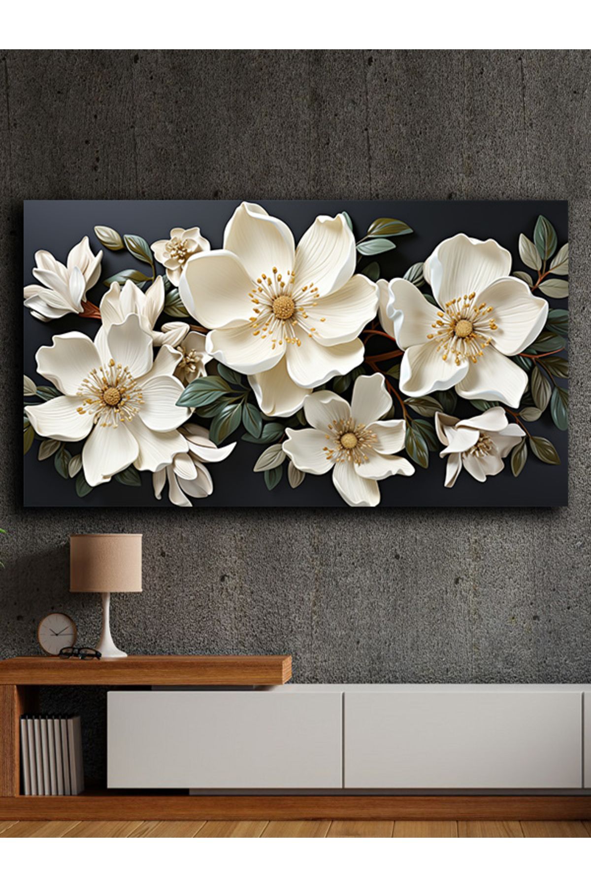 PRİME Concept Soyut yağlı boya görünümlü kanvas tablo 80x120 cm