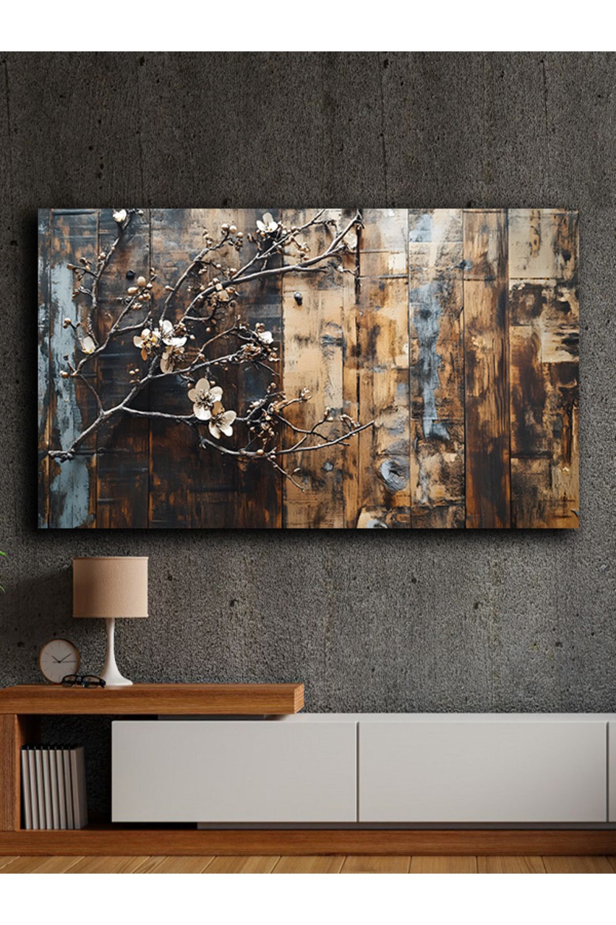 PRİME Concept Soyut yağlı boya görünümlü kanvas tablo 80x120 cm