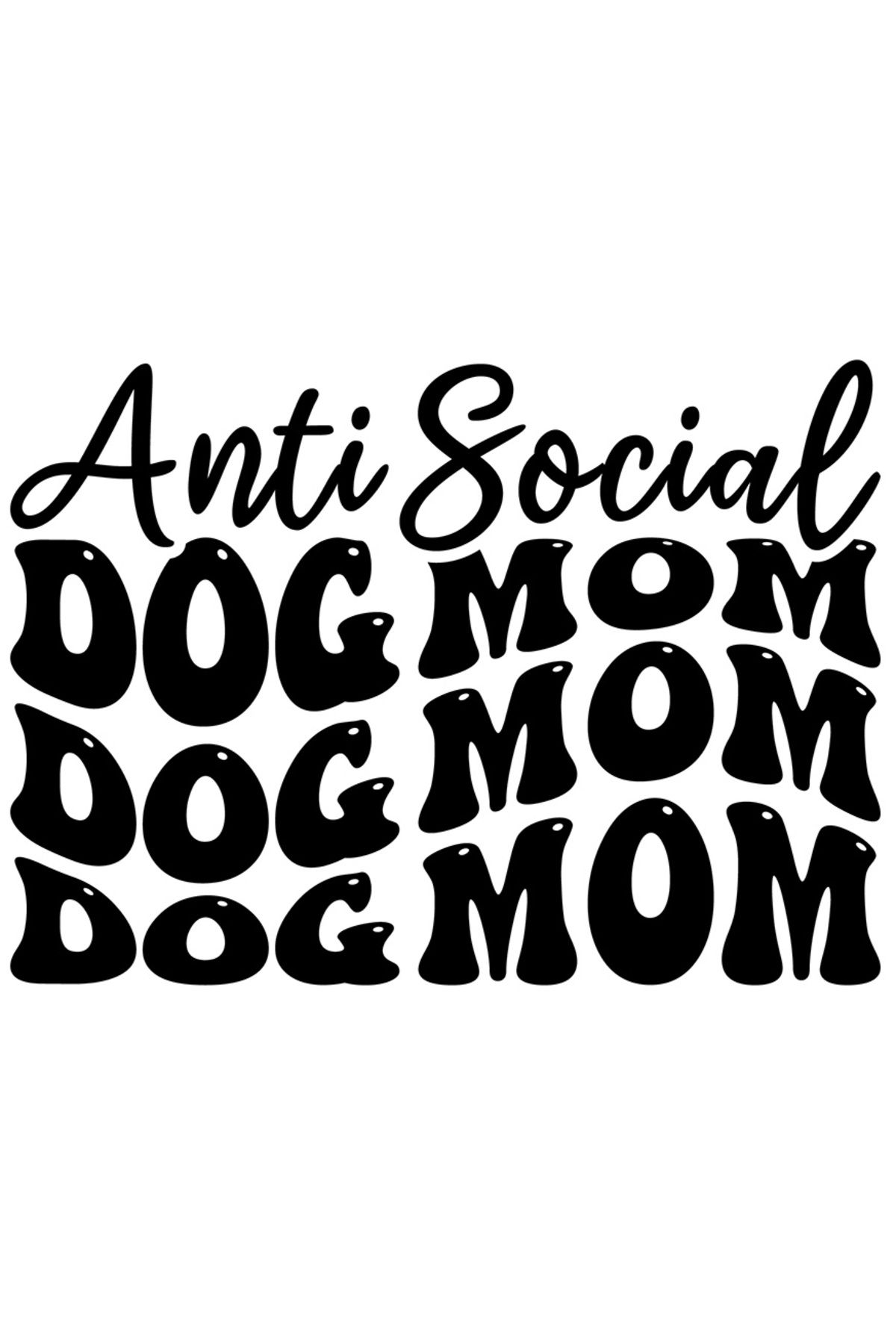 StoryGift Romania Sticker Exterior Pentru Mamele De Caini - Antisociale , Vinyl Negru, 50 Cm - One Size