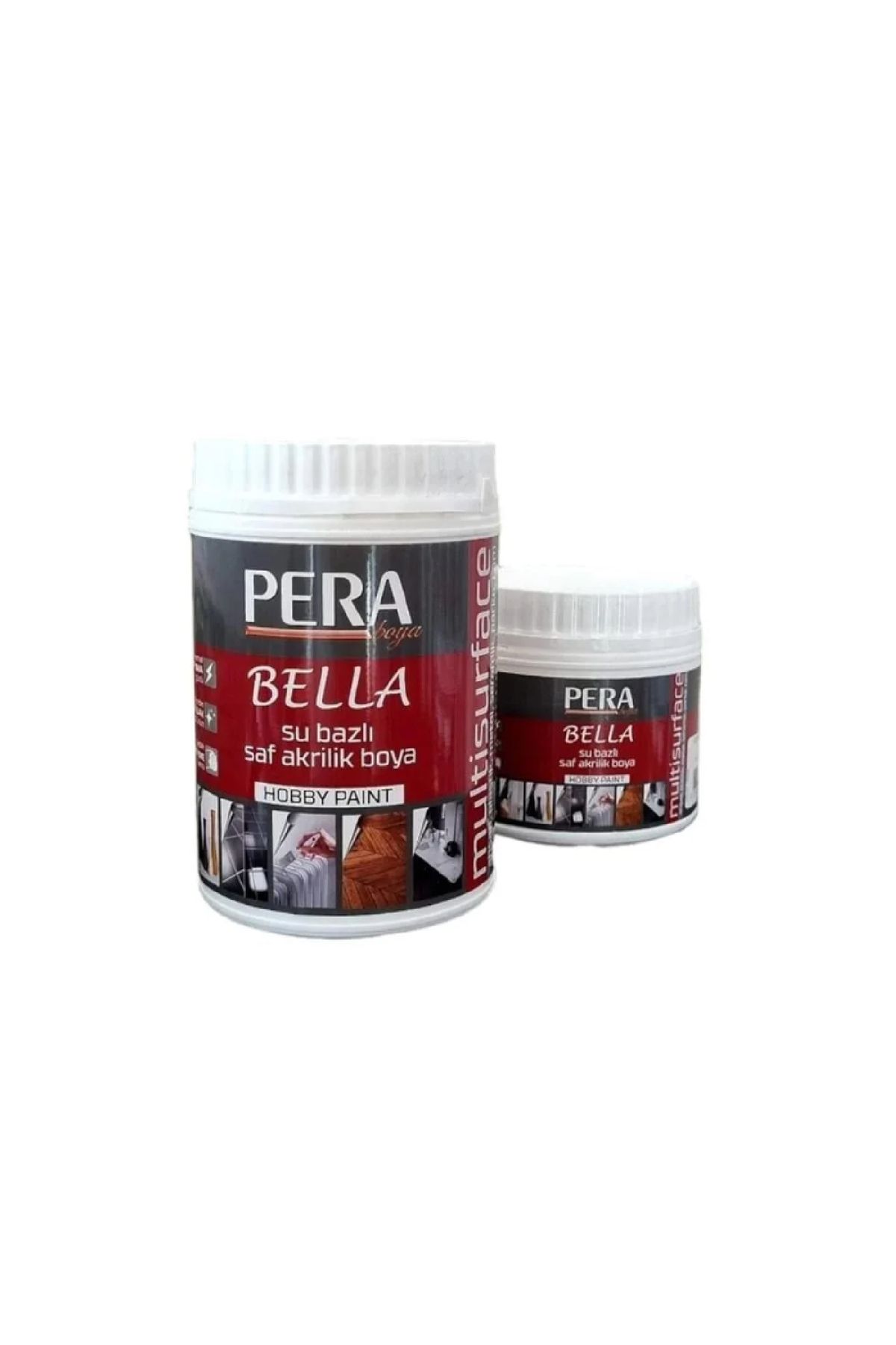Pera Bella Su Bazlı Saf Akrilik Boya 1Lt Beyaz