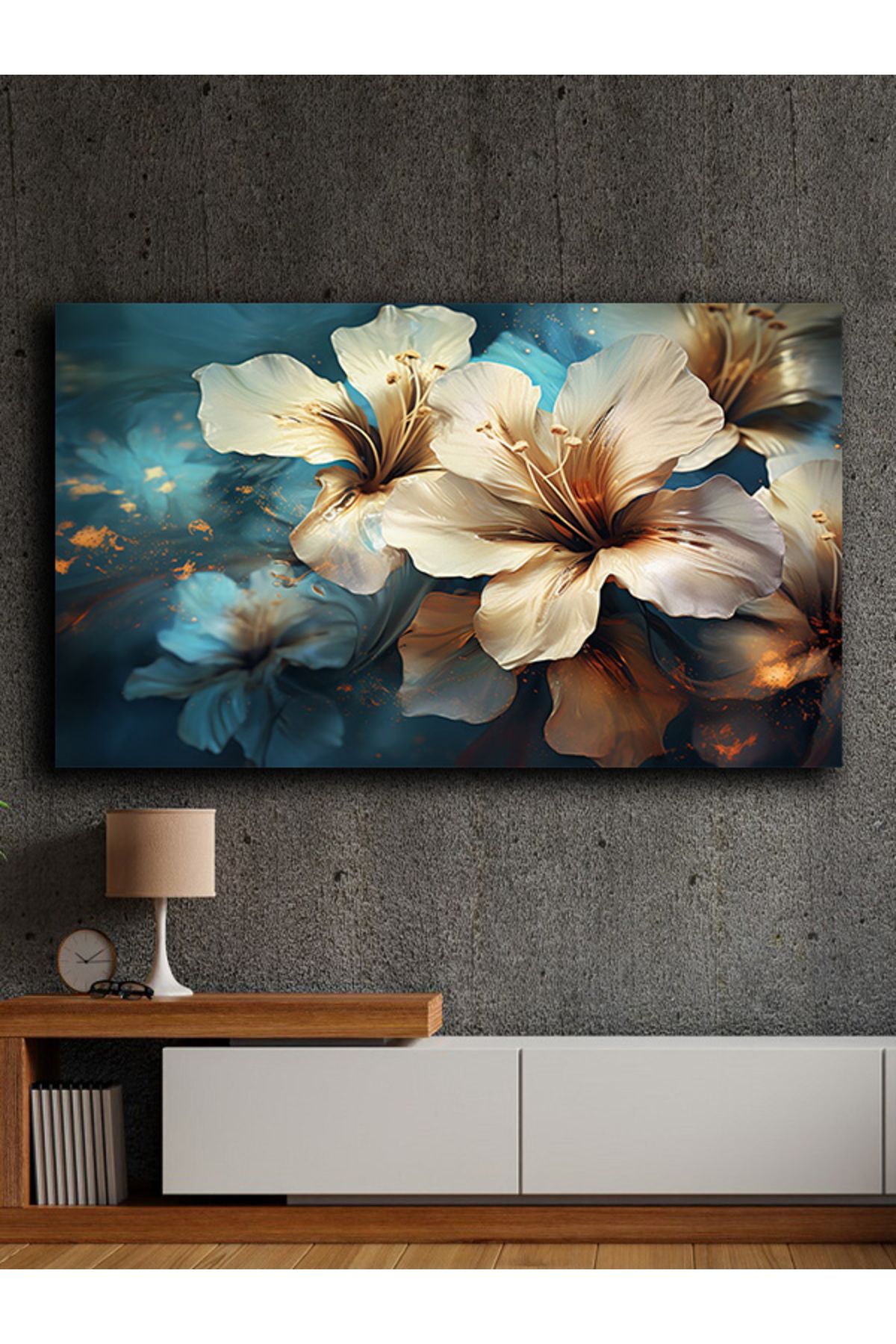 PRİME Concept Soyut yağlı boya görünümlü kanvas tablo 80x120 cm