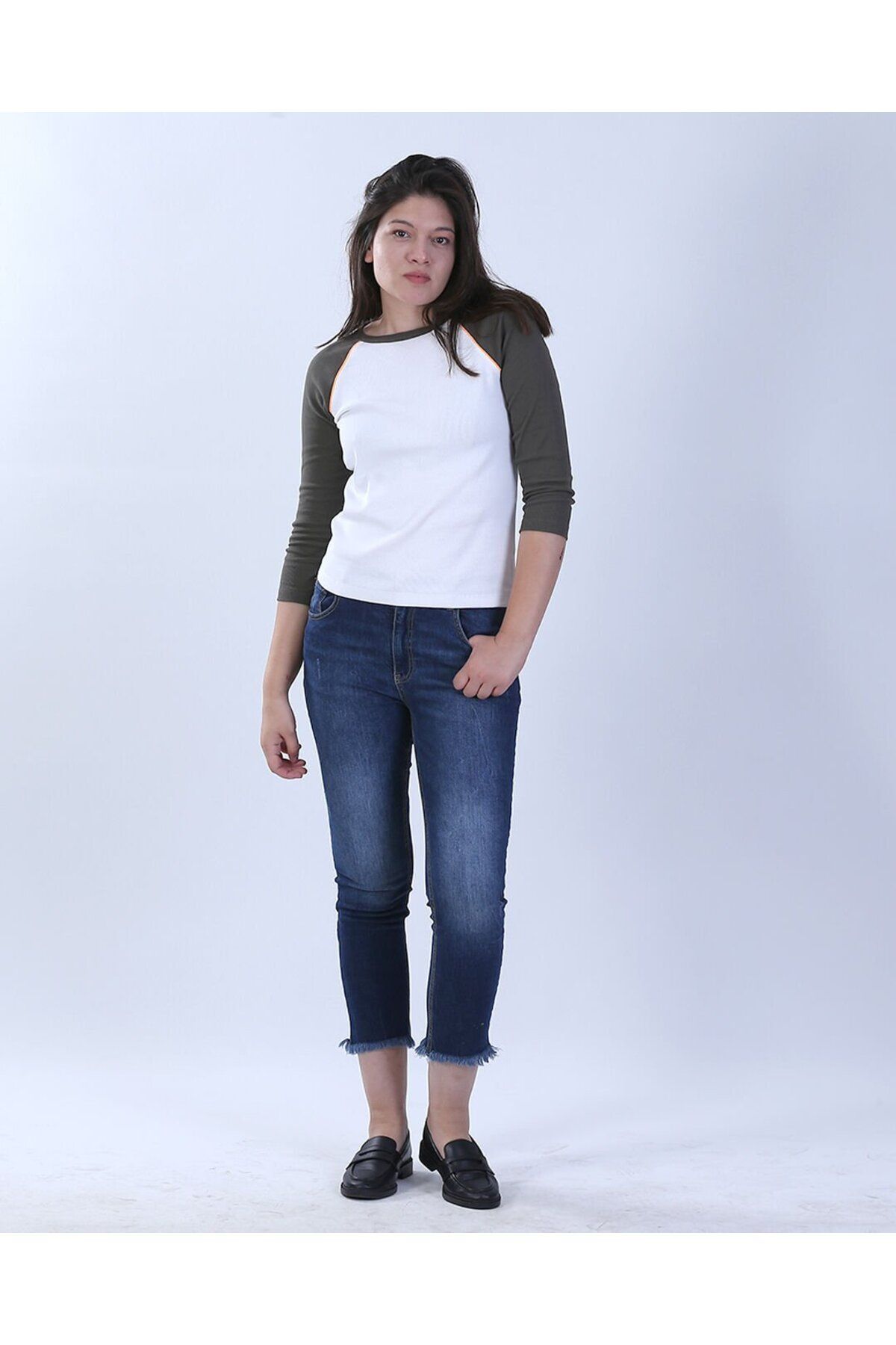 MARE BUTİK Reglan Kol Tişört-L - Yeşil