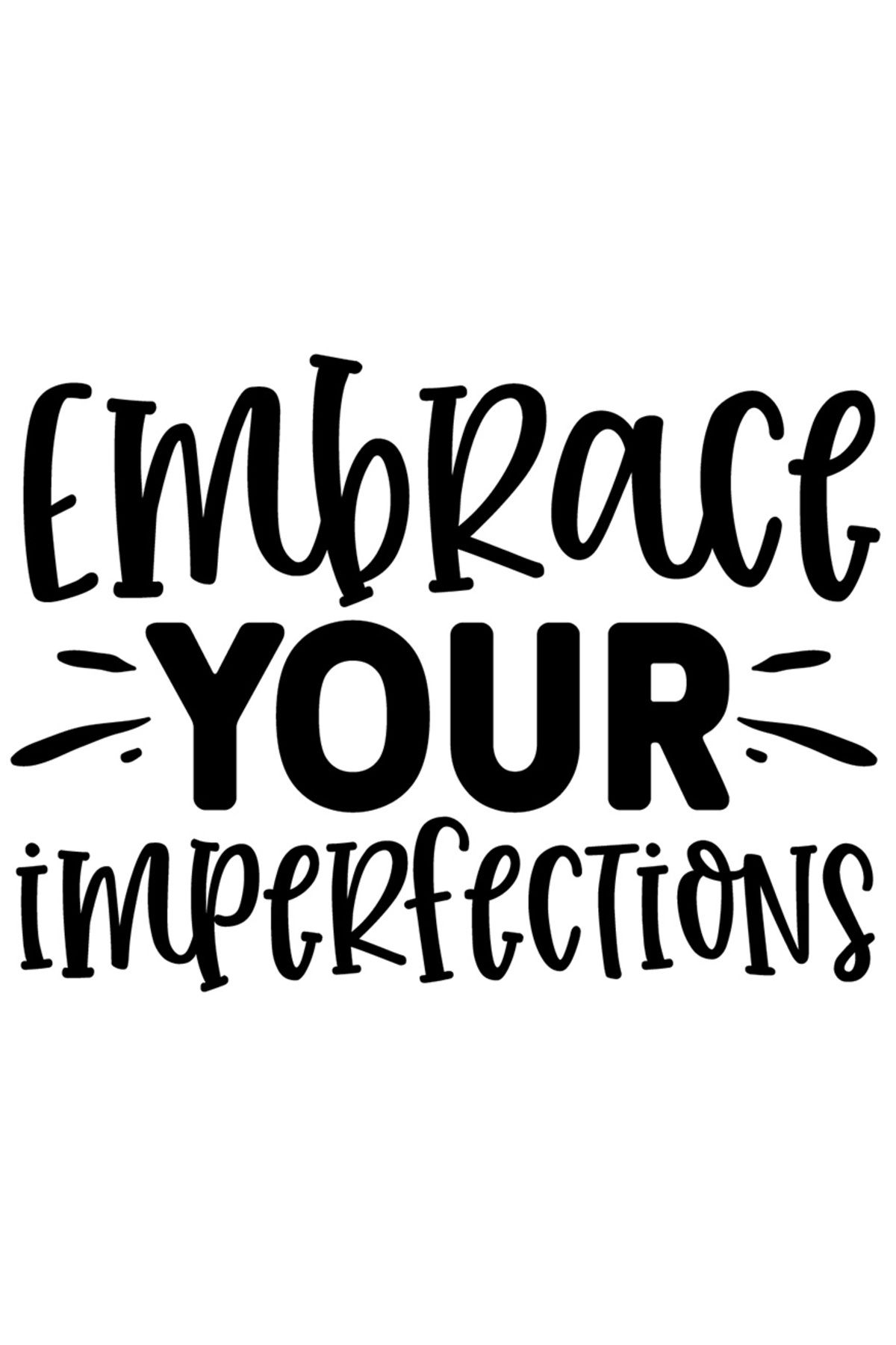 StoryGift Romania Sticker Exterior Pentru Cei Care Isi Imbratiseaza Imperfectiunile , Vinyl Negru, 50 Cm - One Size