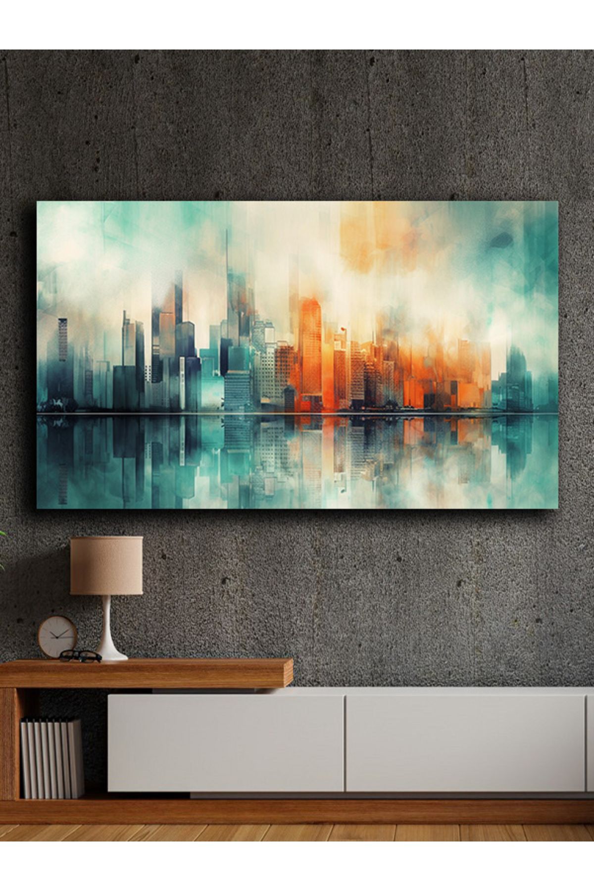 PRİME Concept Soyut yağlı boya görünümlü kanvas tablo 80x120 cm