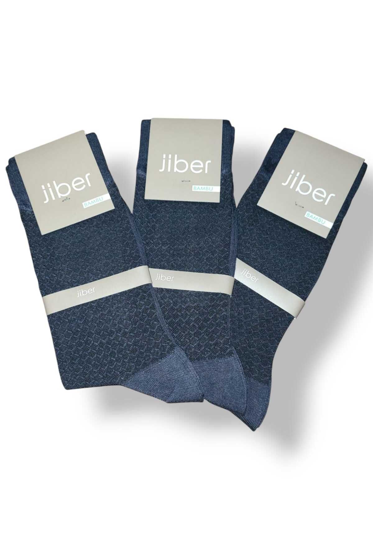 Jiber Erkek Yazlık Desenli Bambu Soket Çorap -3 Ad. Terletmeyen Hafif ve Rahat Çorap