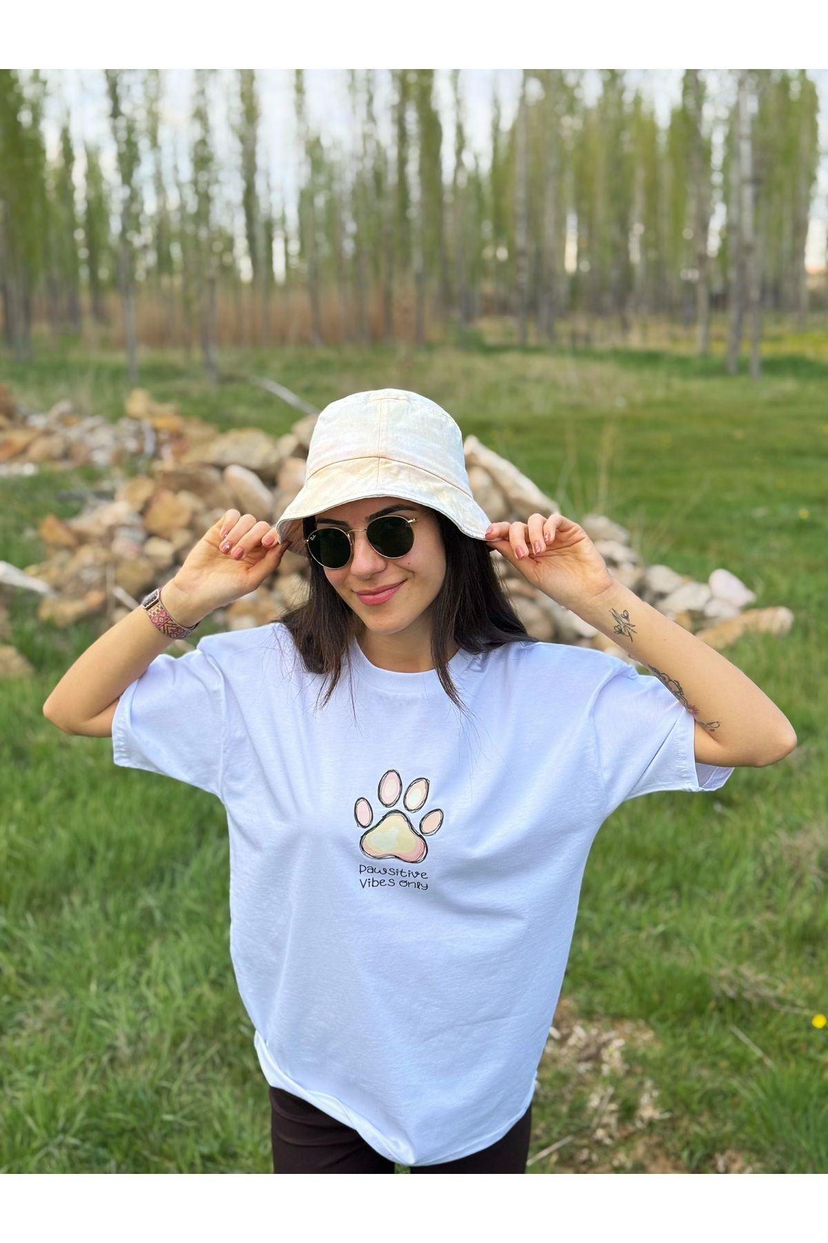 Store Unisex Oversize Tişört - Pozitif Patiler