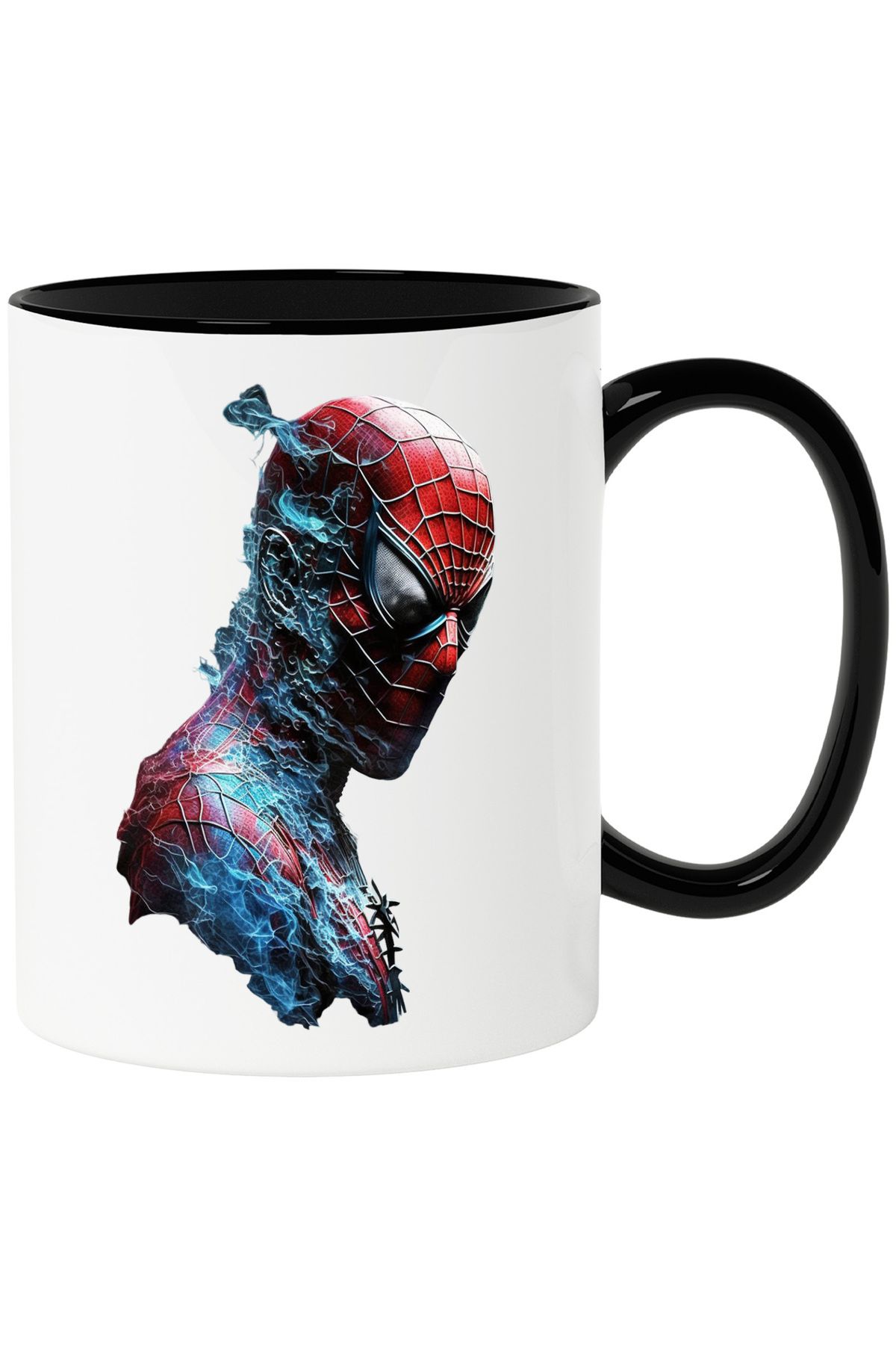 StoryGift Romania Cana Cu Portret Supererou, Barbat In Custom De Spiderman, Marvel, Iubitori De Su, Cu Maner Negru - One Size