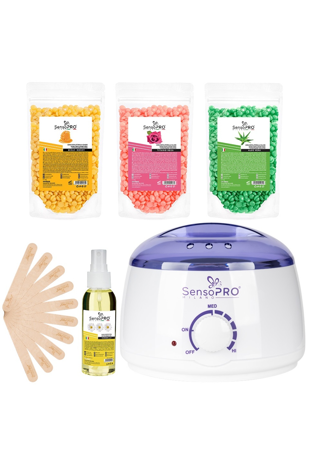 SensoPRO Milano Kit de epilare cu ceară Perfect Start, SensoPRO Milano