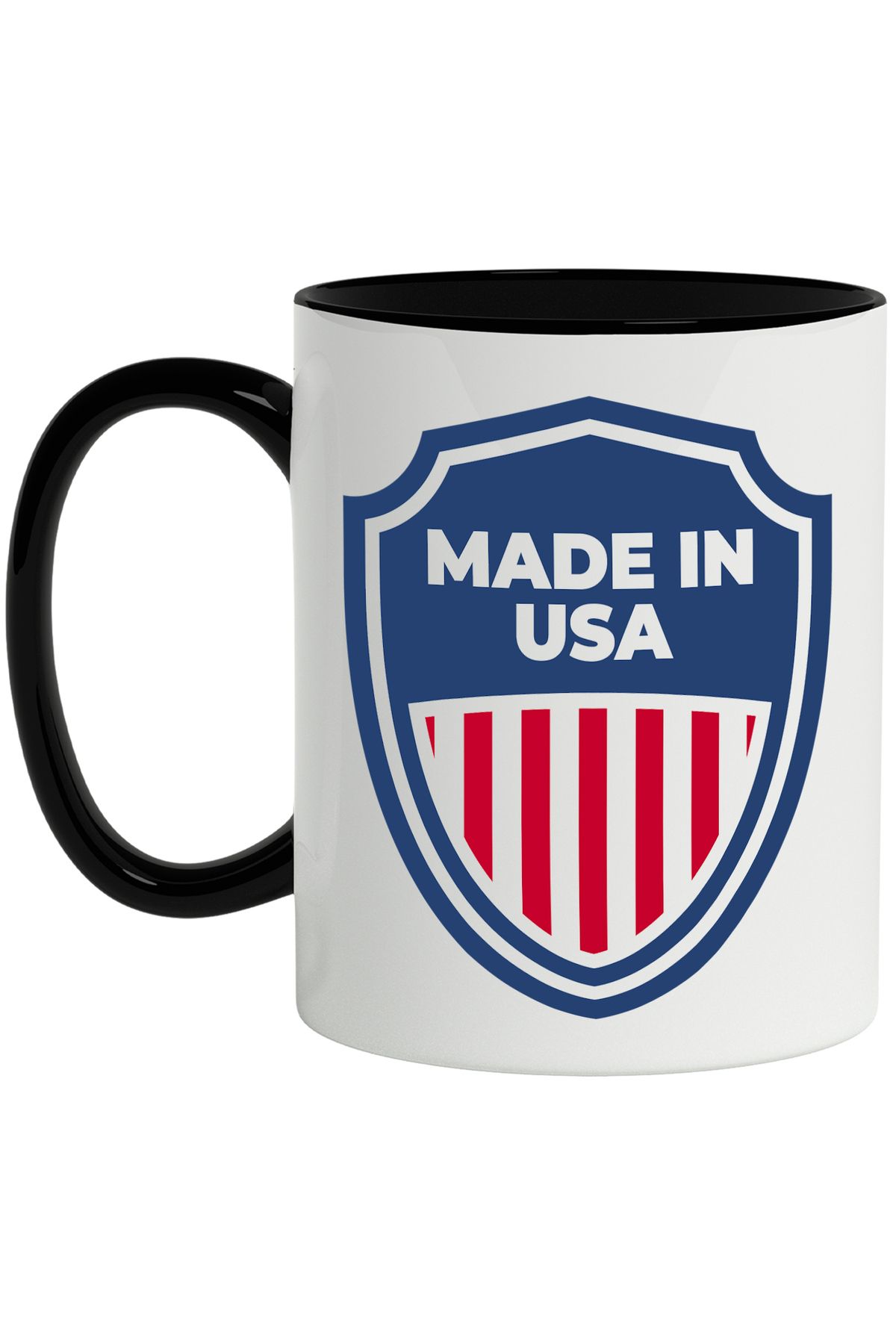 StoryGift Romania Cana Cu Mesaj In Engleza Made In Usa, Sua, Scut, Emblema, Multicolor 330 Ml, Cer, Cu Maner Negru - One Size
