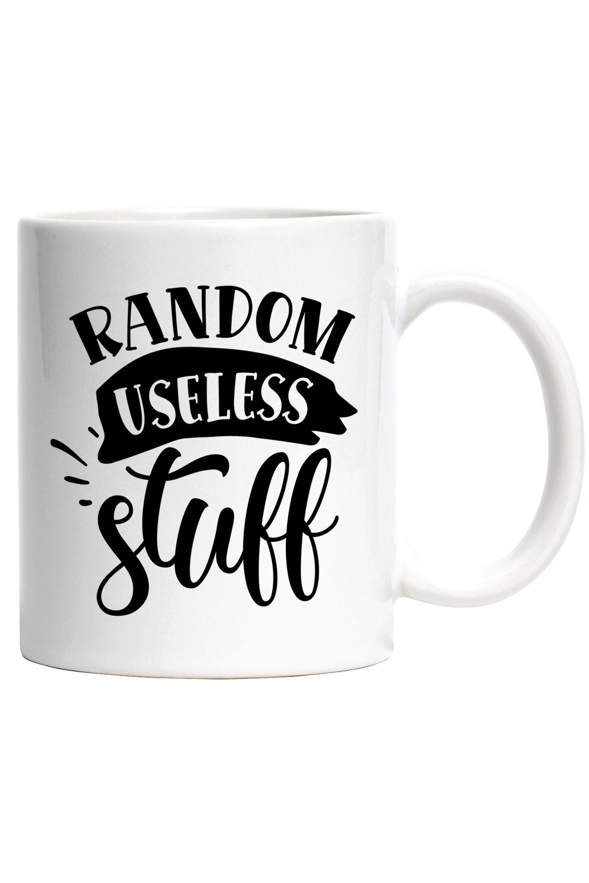 StoryGift Romania-Mug with the text in English "Random useless stuff" - random useless things with , With White Handle 1