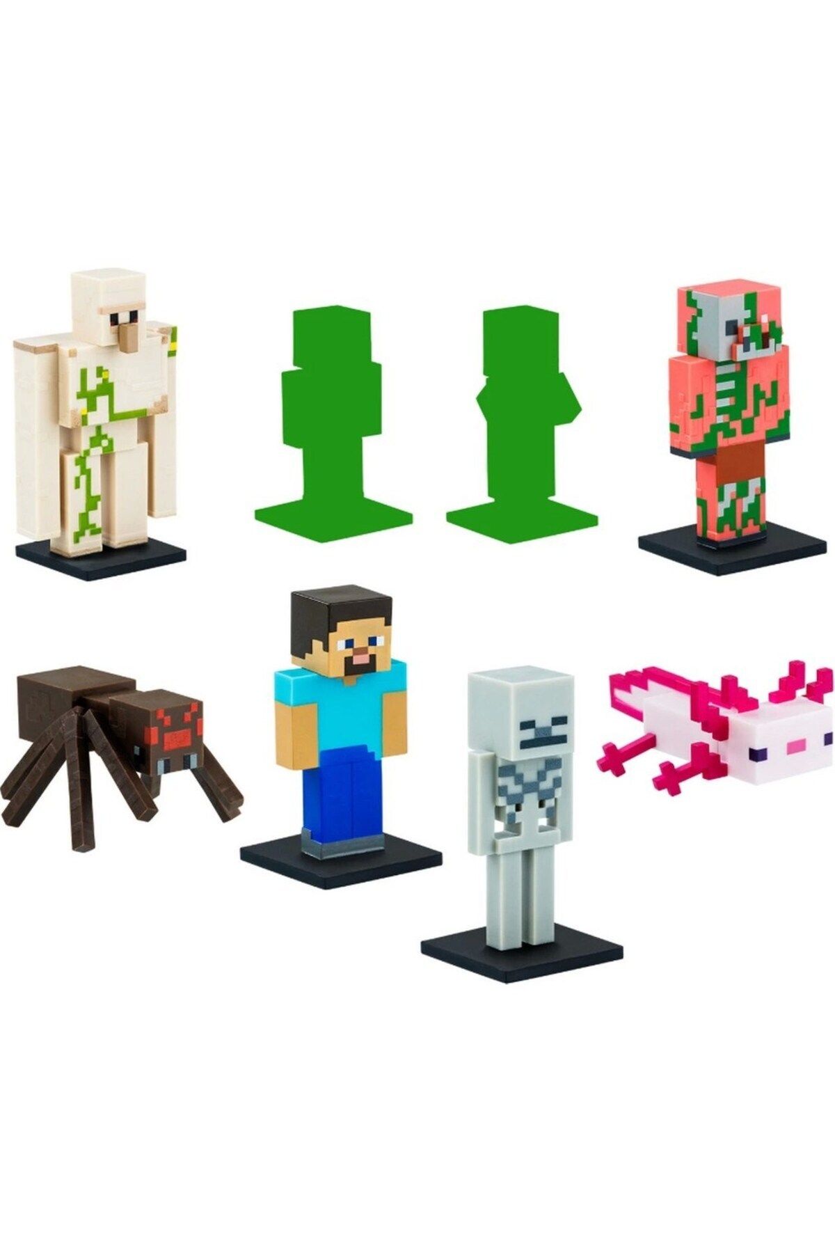 SECTOYS Minecraft 3D Figür Kalem Başlığı Toppeez 8'li Oyuncak Minecraft Figür Seti Oyuncak Maykıraft