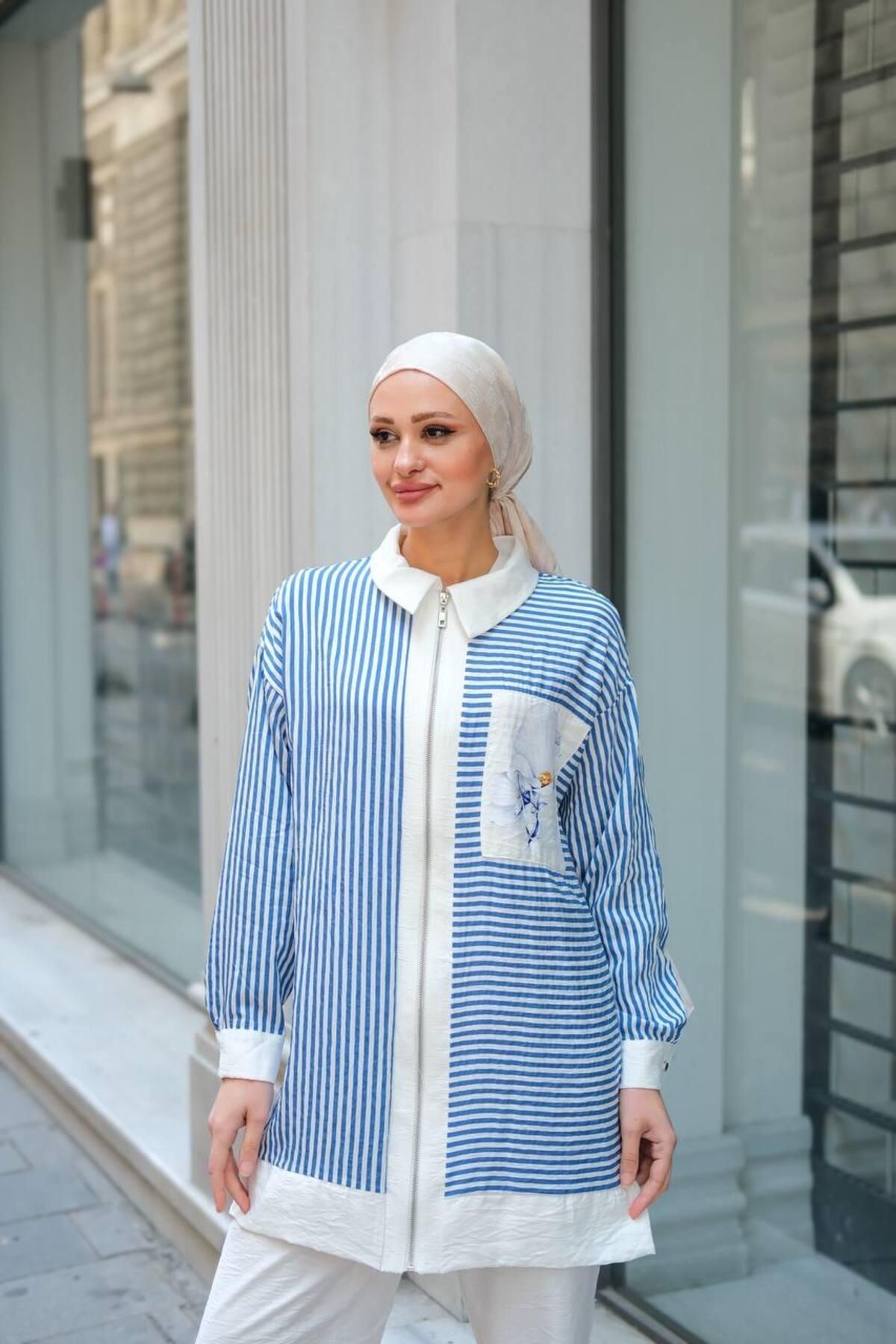 noqta ÇİZGİLİ TESETTÜR TUNIK