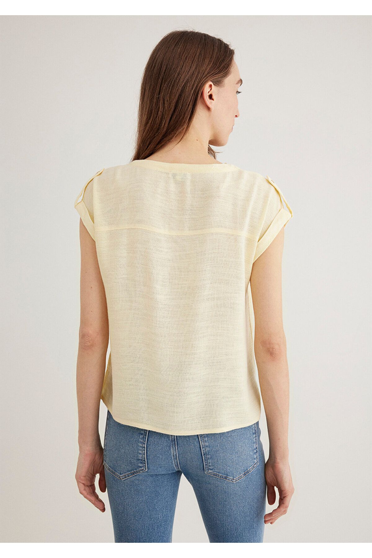 Mavi-V-Neck Yellow Blouse 122504 -71305 5