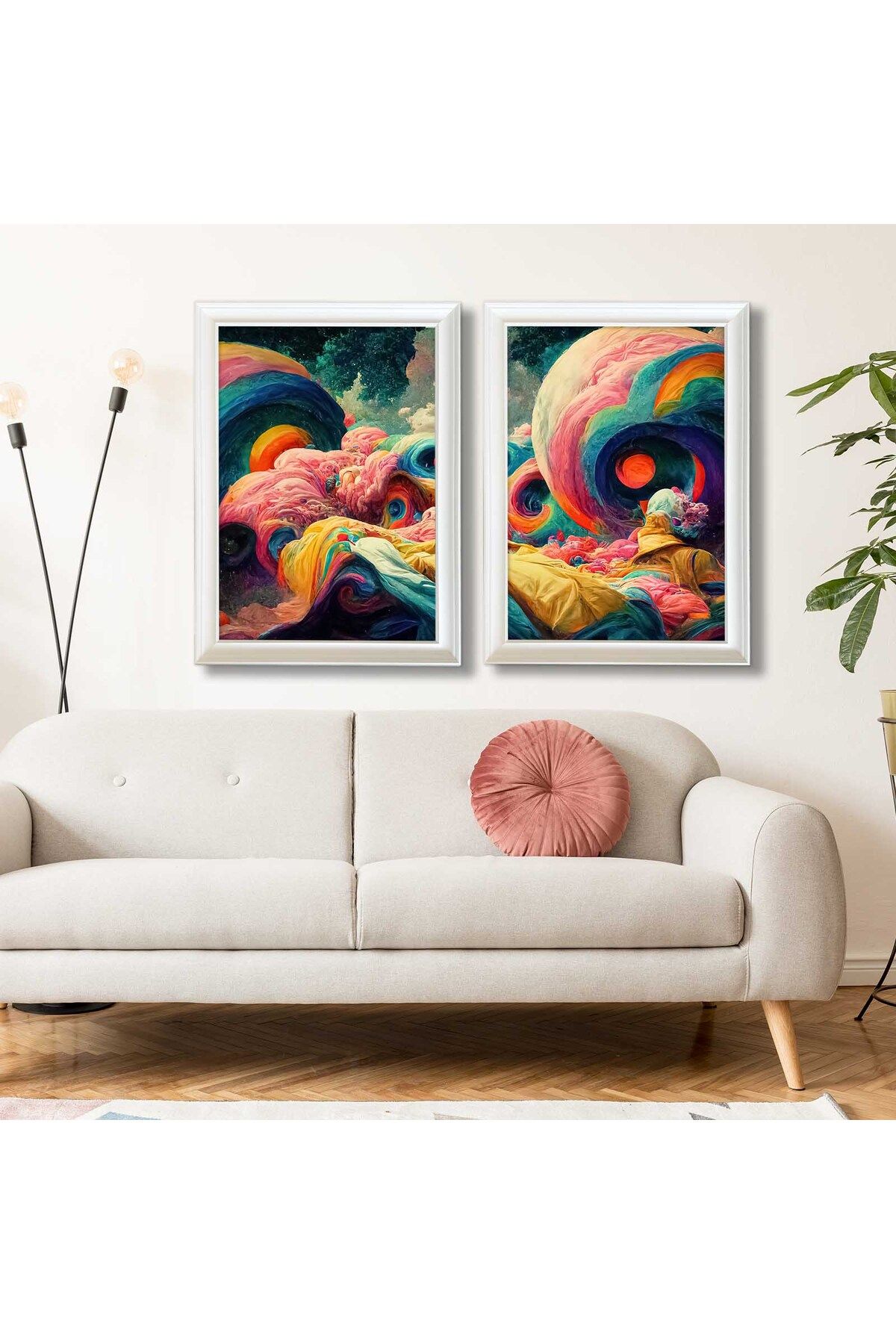 Özgül Grup 2 PARÇA 60X82 CM ÇERÇEVELİ TABLO