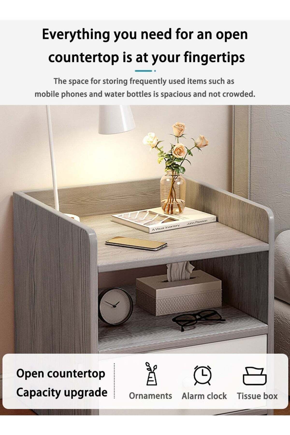 soufa dibaj-Large-Capacity MDF Engineering Board Storage Home Bedside Coffee Table And Nightstand With Drawer 3