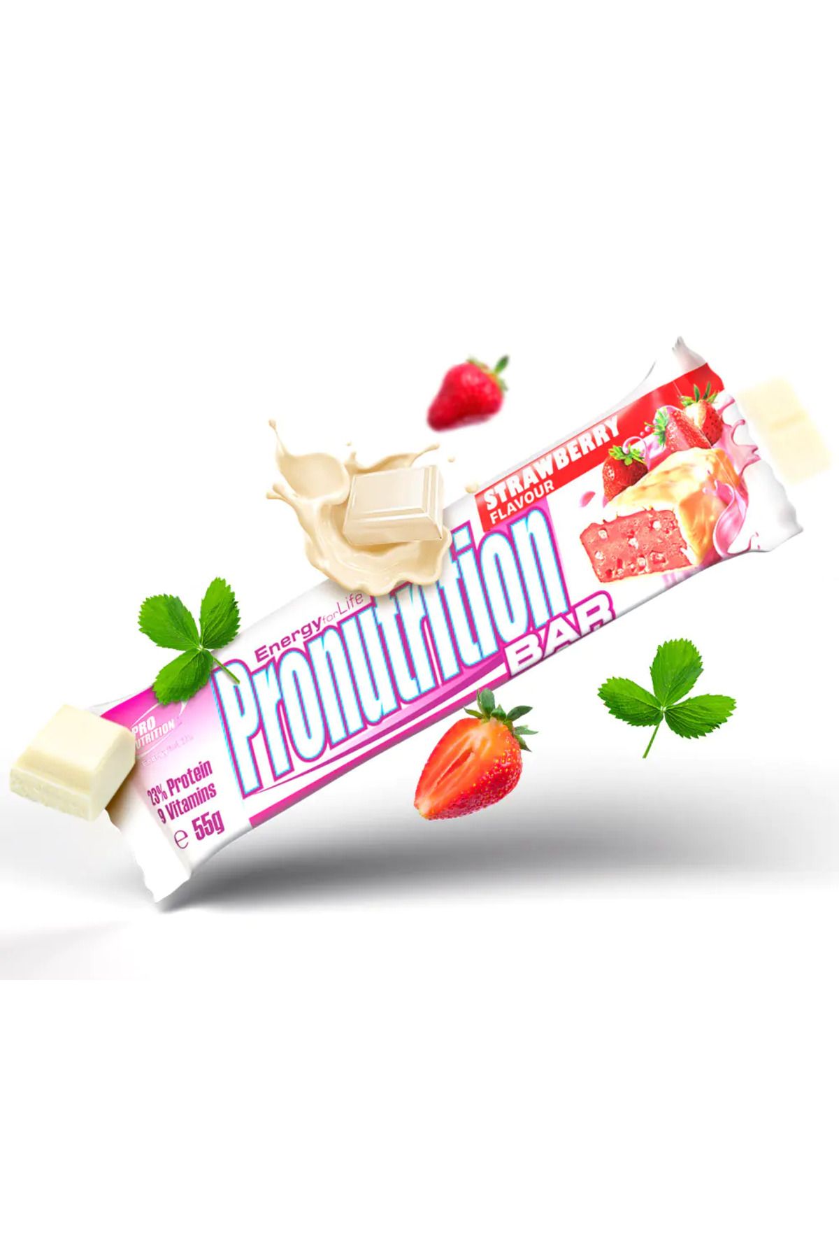Pro Nutrition Batoane Proteice, Pronutrition Bar Căpșuni 55 G Baton - One Size