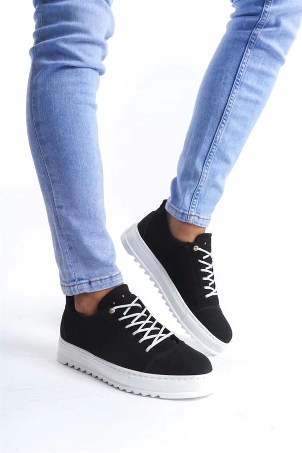 Store SLW152 Cool Bağcıklı Süet Erkek Günlük Spor Klasik Ayakkabı SBT - Siyah