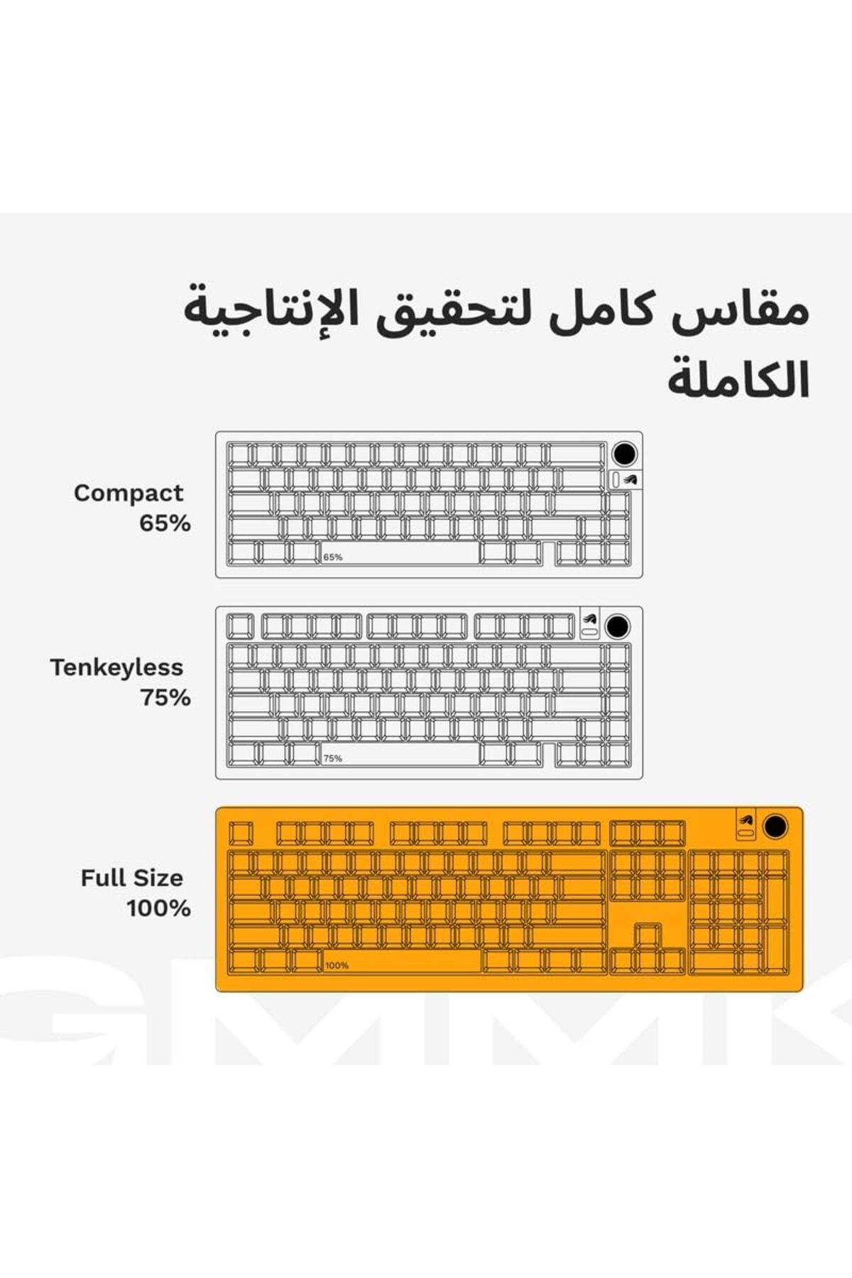 Glorious-GMMK 3 Custom Mechanical Gaming Keyboard with Knob, Full Size 100% 5