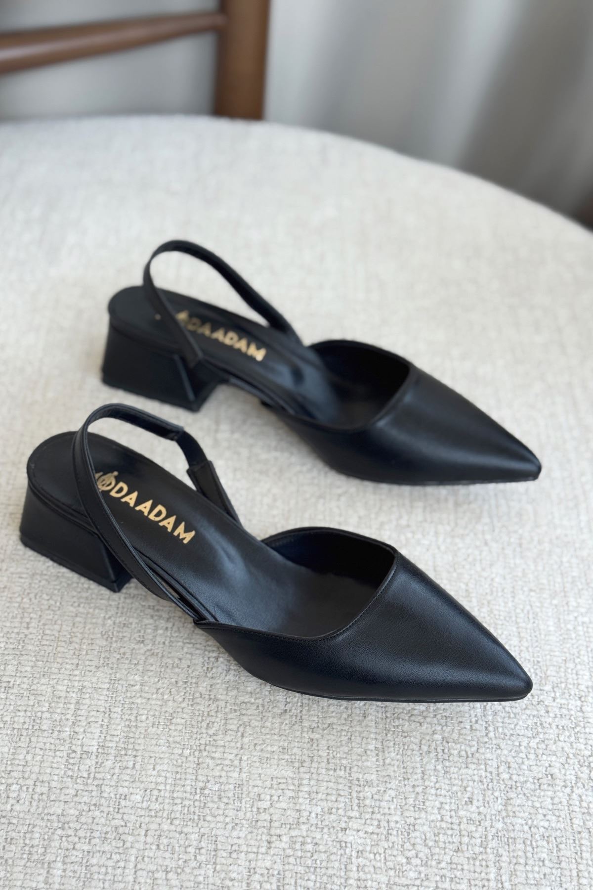 GOFFSHOES  Kadın Monaco Kısa Topuklu Ayakkabı - siyah-deri - Görsel 3