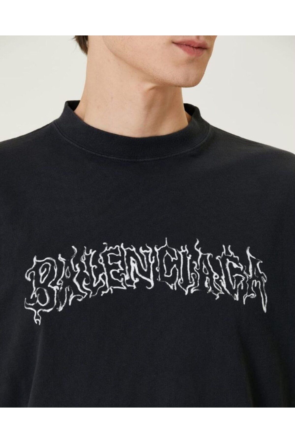 BrandsBoutique BB DIY Metal Printed Siyah Tshirt