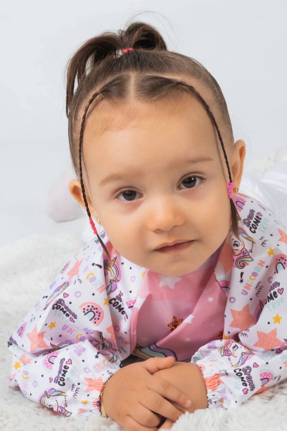 Bebechi 2 Adet 0-3 Yaş Sevimli At Balerin Ayı Desen Bebek Mama Önlüğü fotoğrafı 6 (önizleme)