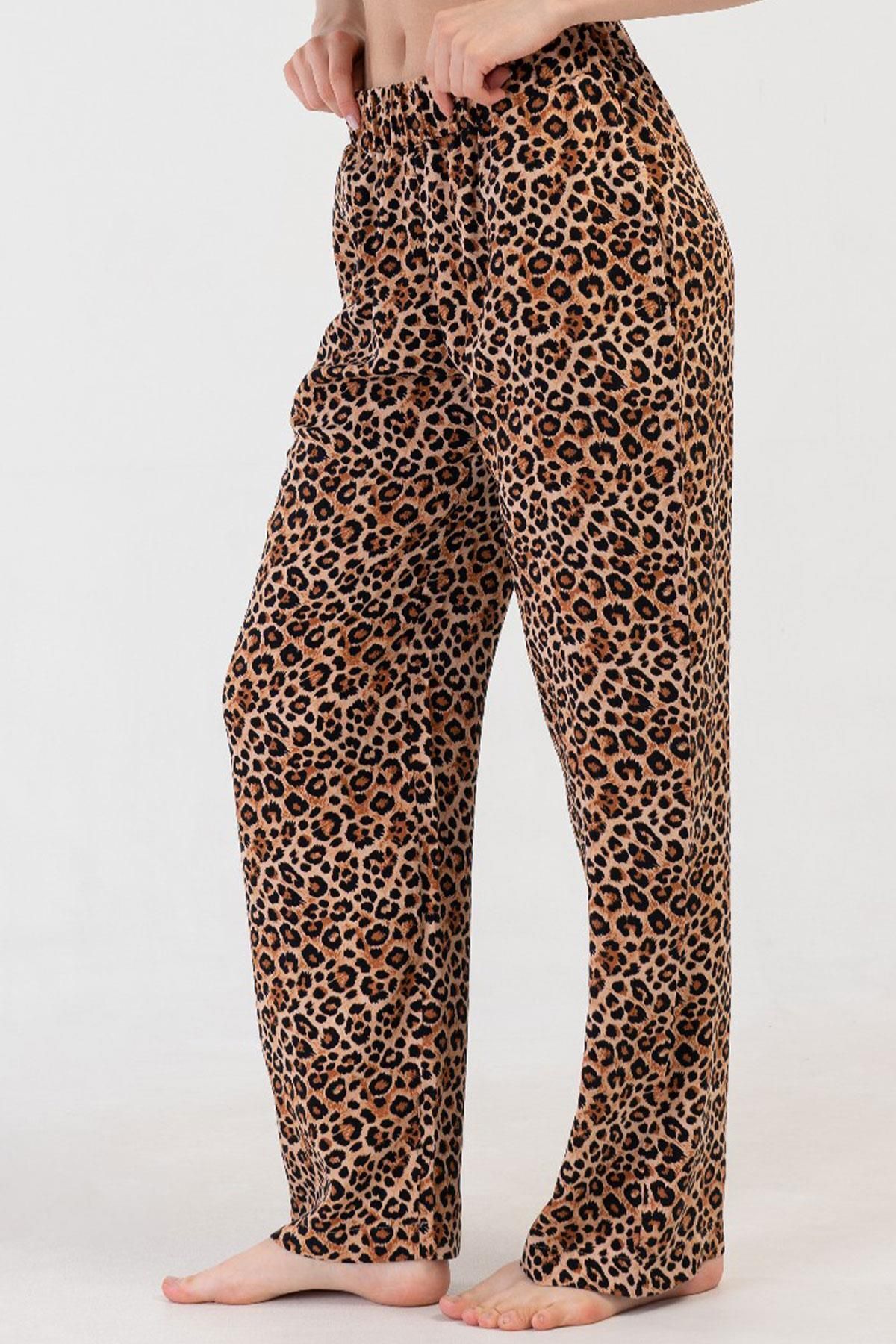 VİENETTA-Women's Leopard Single Bottom 100% Viscosa C6T5N0O014 3